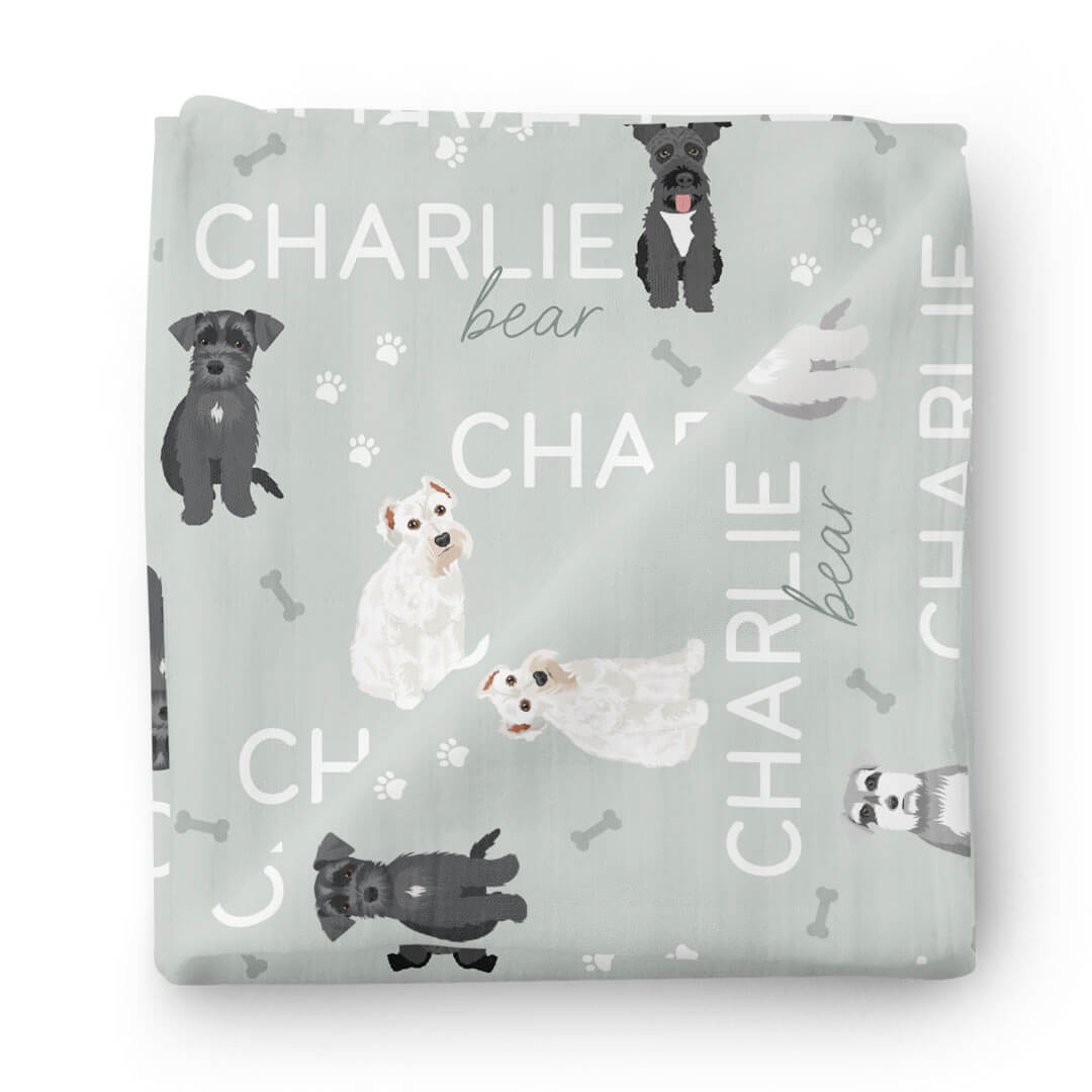  Personalized Baby Name Swaddle Blanket | Schnauzer、mySite、layawaytickets
