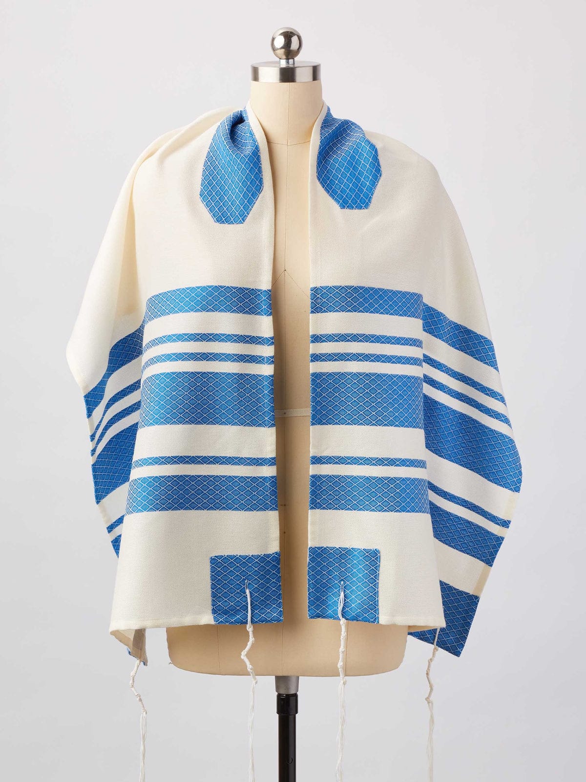 Blue Stripes Traditional Woven Tallit by Advah Designs、mySite、topwebapps