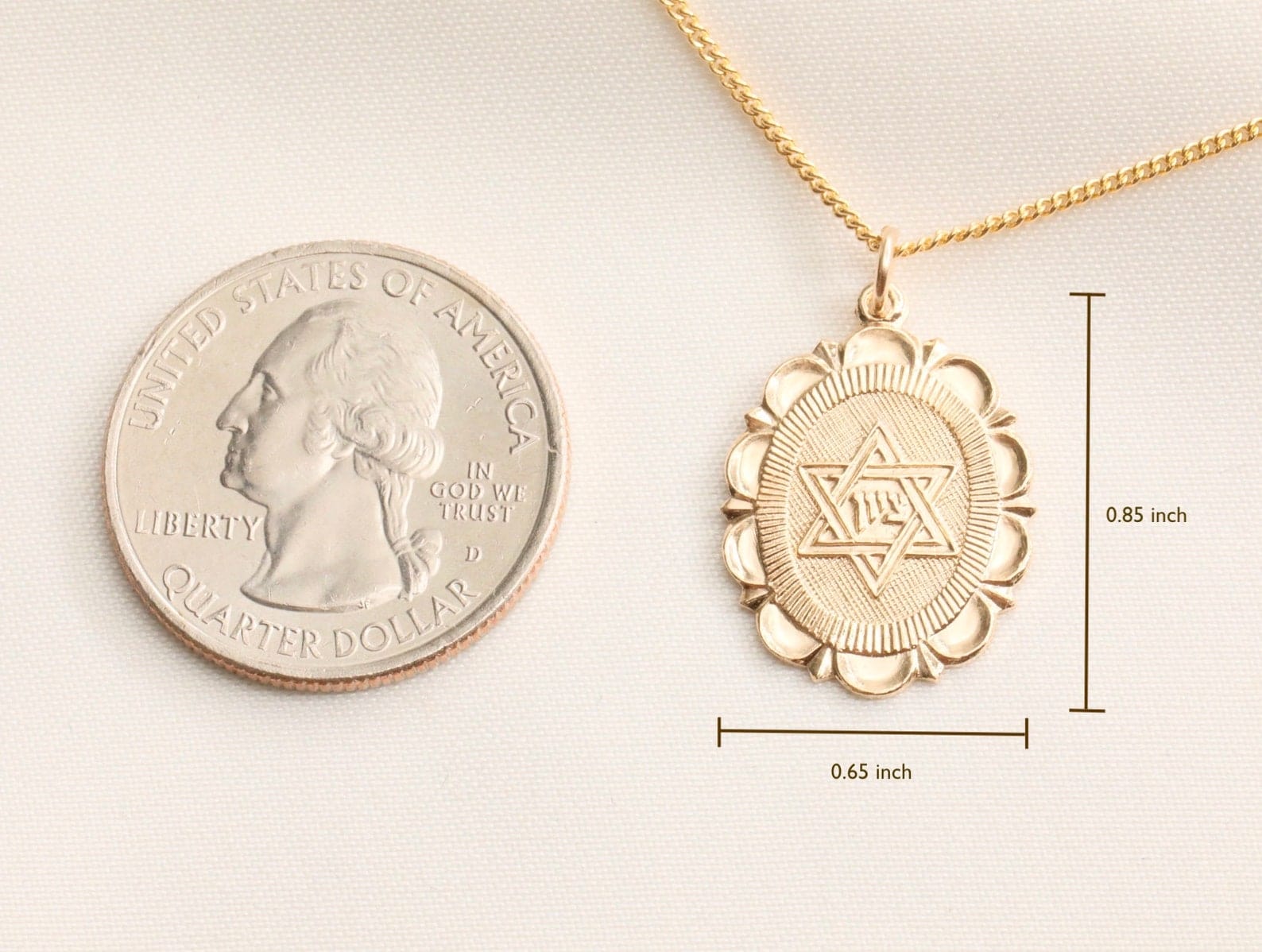 Star of David Gold Medallion Necklace、mySite、topwebapps