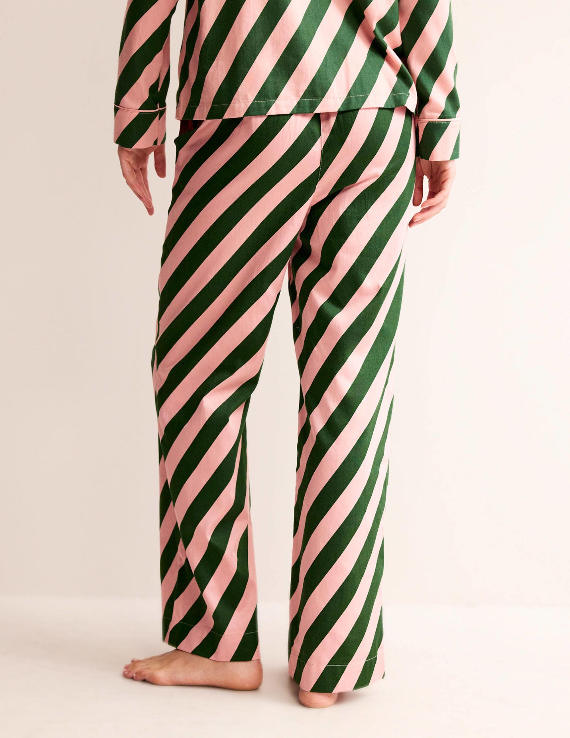  Cotton Sateen Pyjama Trousers-Pink Cherry Cascade、mySite、ashleygrahame