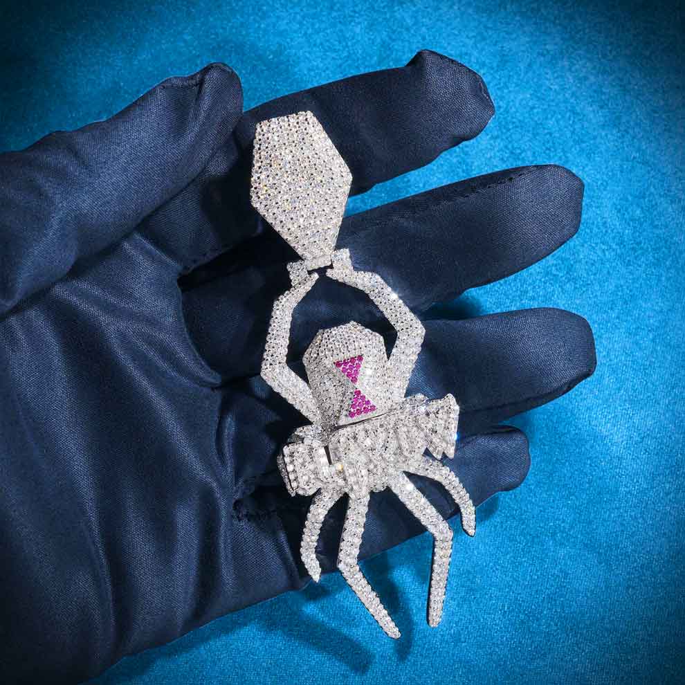 Moissanite Custom Spider Pendant 14K Gold、mySite、hinf8tx79