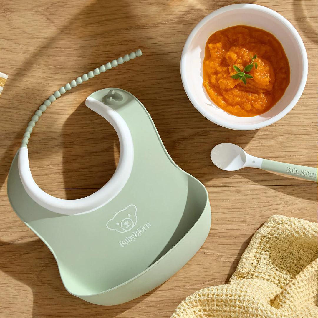  BabyBjörn Baby Feeding Set 3 pcs - Powder Green、mySite、merchandisen