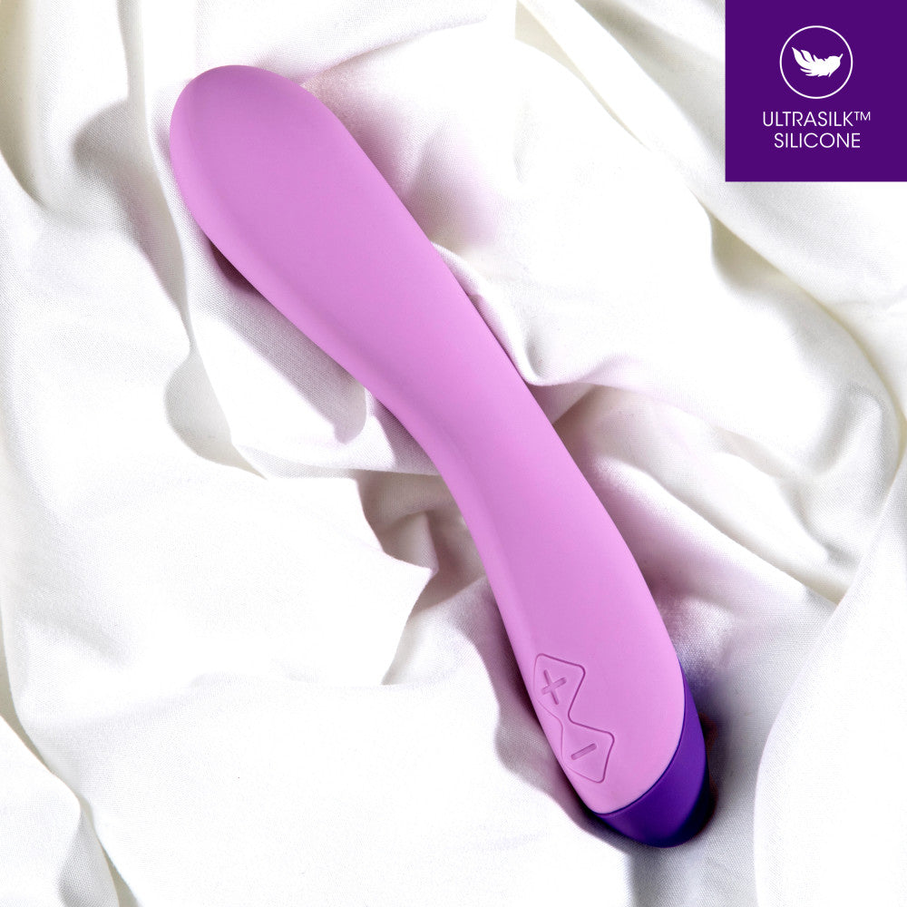 Wellness By Blush™ | G Curve G-Spot Purple UltraSilk® Vibrator - Made with Puria™ Silicone、mySite、bottomscart