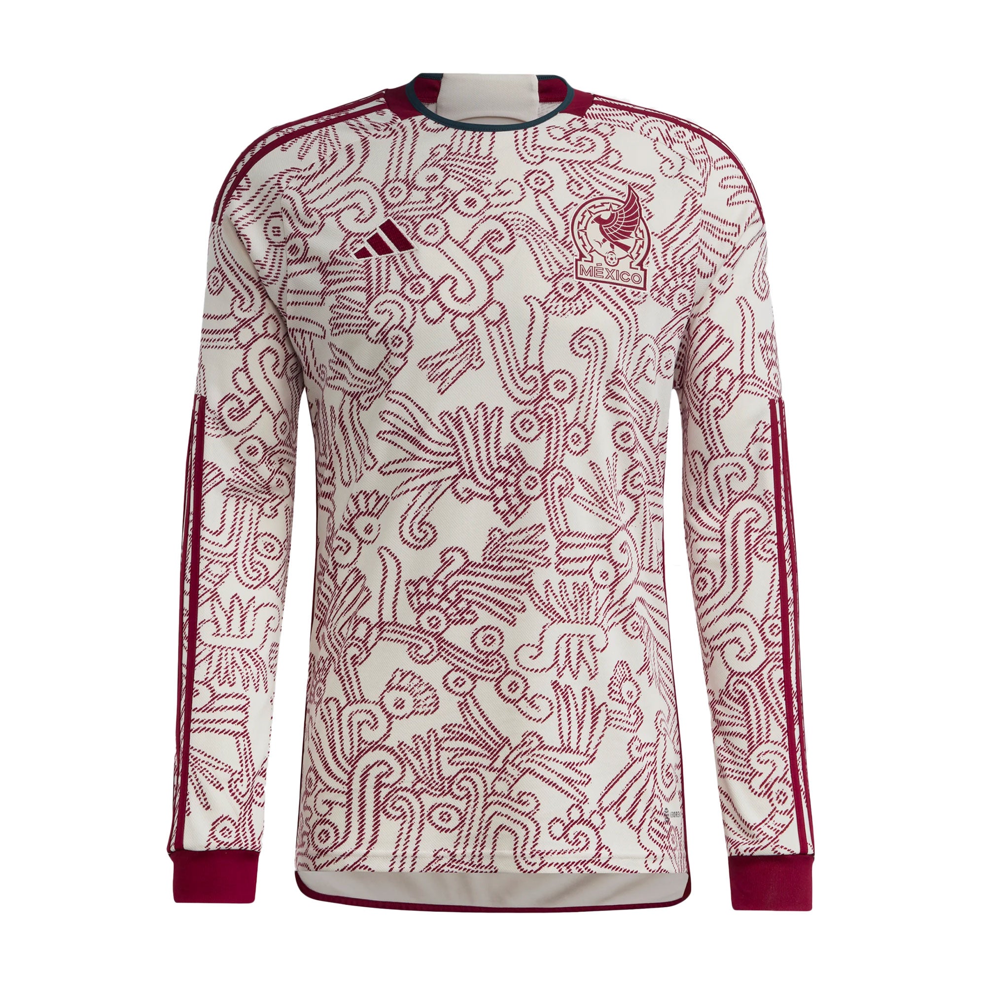 adidas Men's Mexico 2022/23 Away Long Sleeve Jersey Wonder/White、mySite、noshort