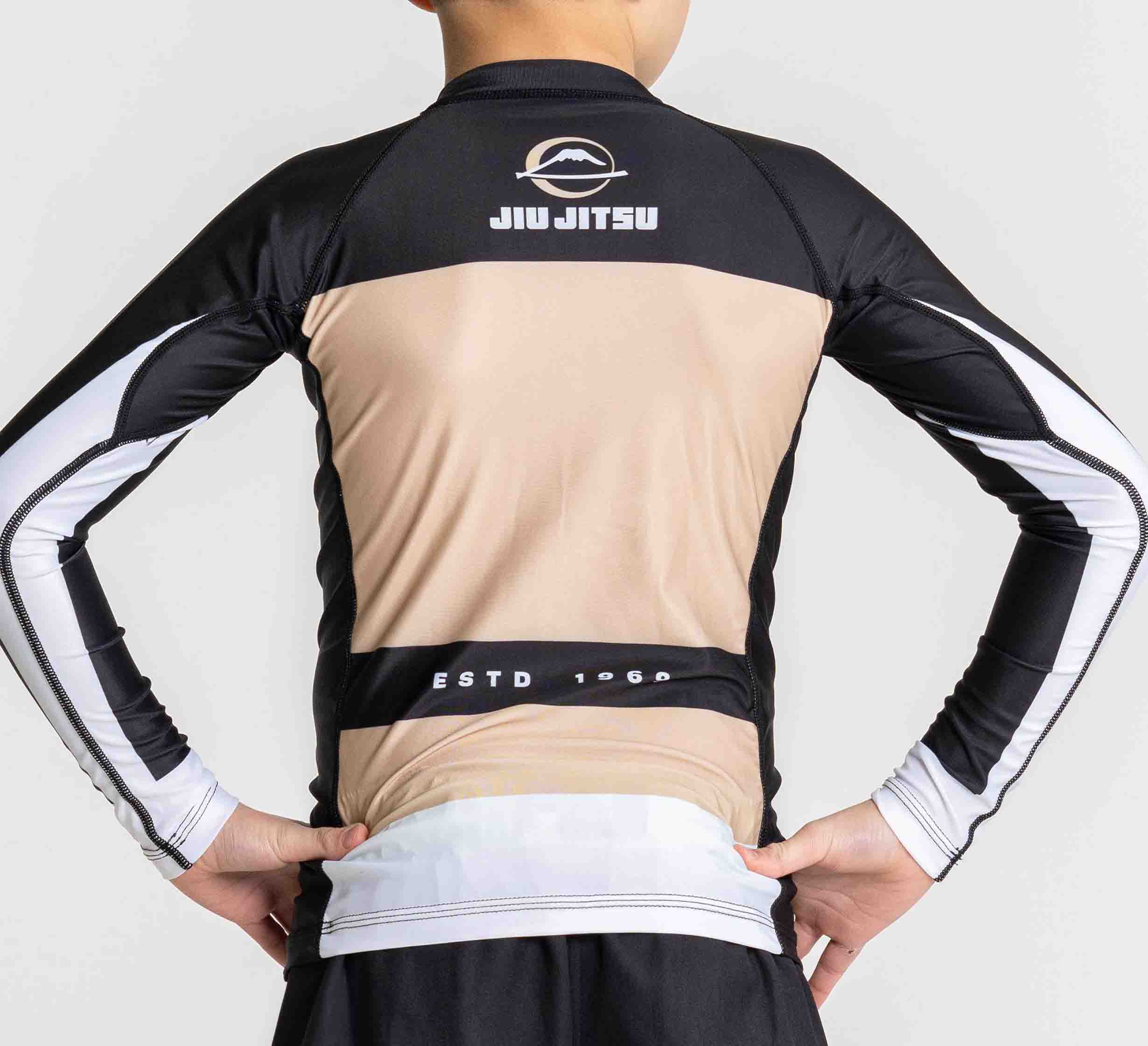 Kids Jiu Jitsu Script Flex Lite Long Sleeve Rashguard Black、mySite、gigharbornorthrealestate