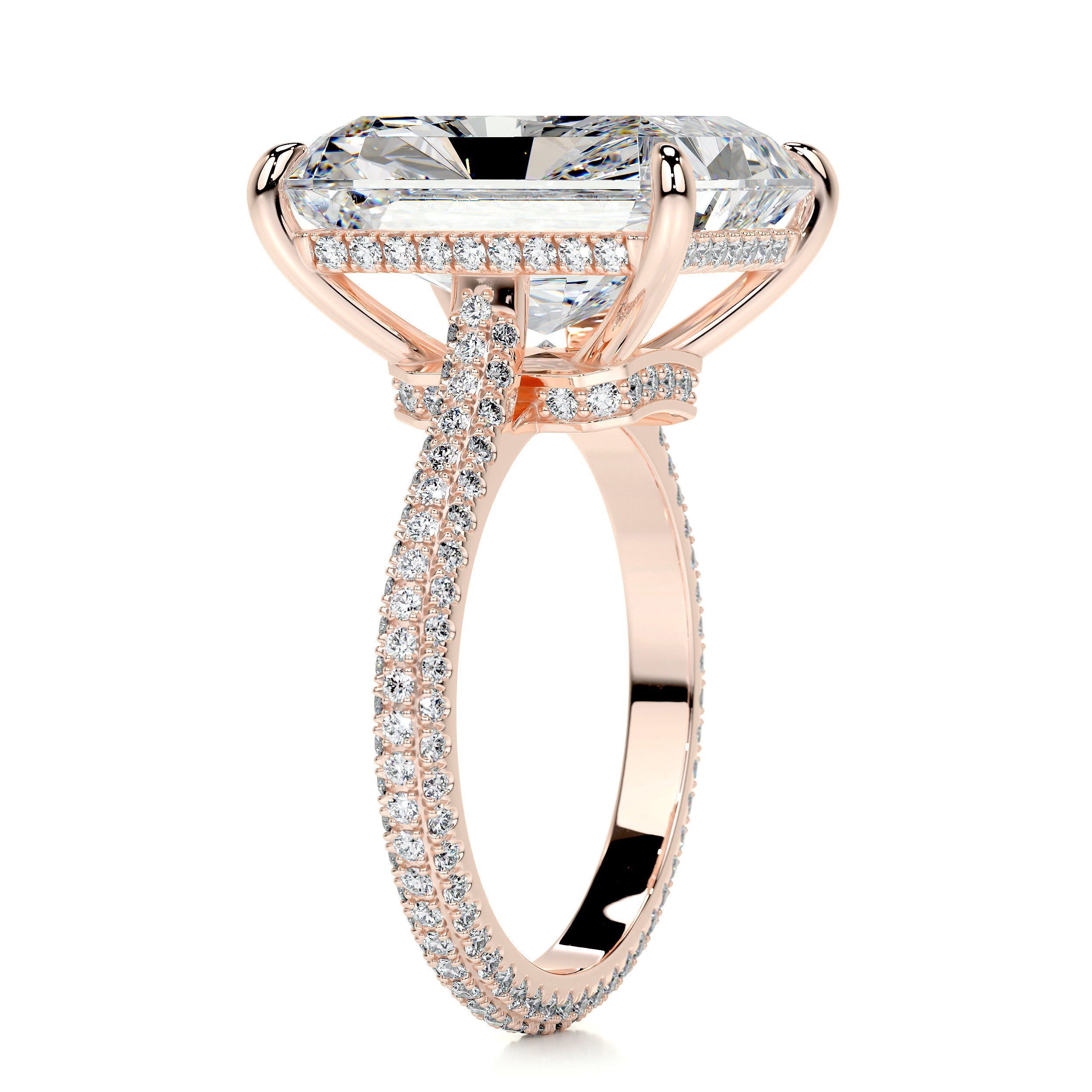 Cher Moissanite & Diamond Ring -14K Rose Gold (RTS)、mySite、hinf8tx79