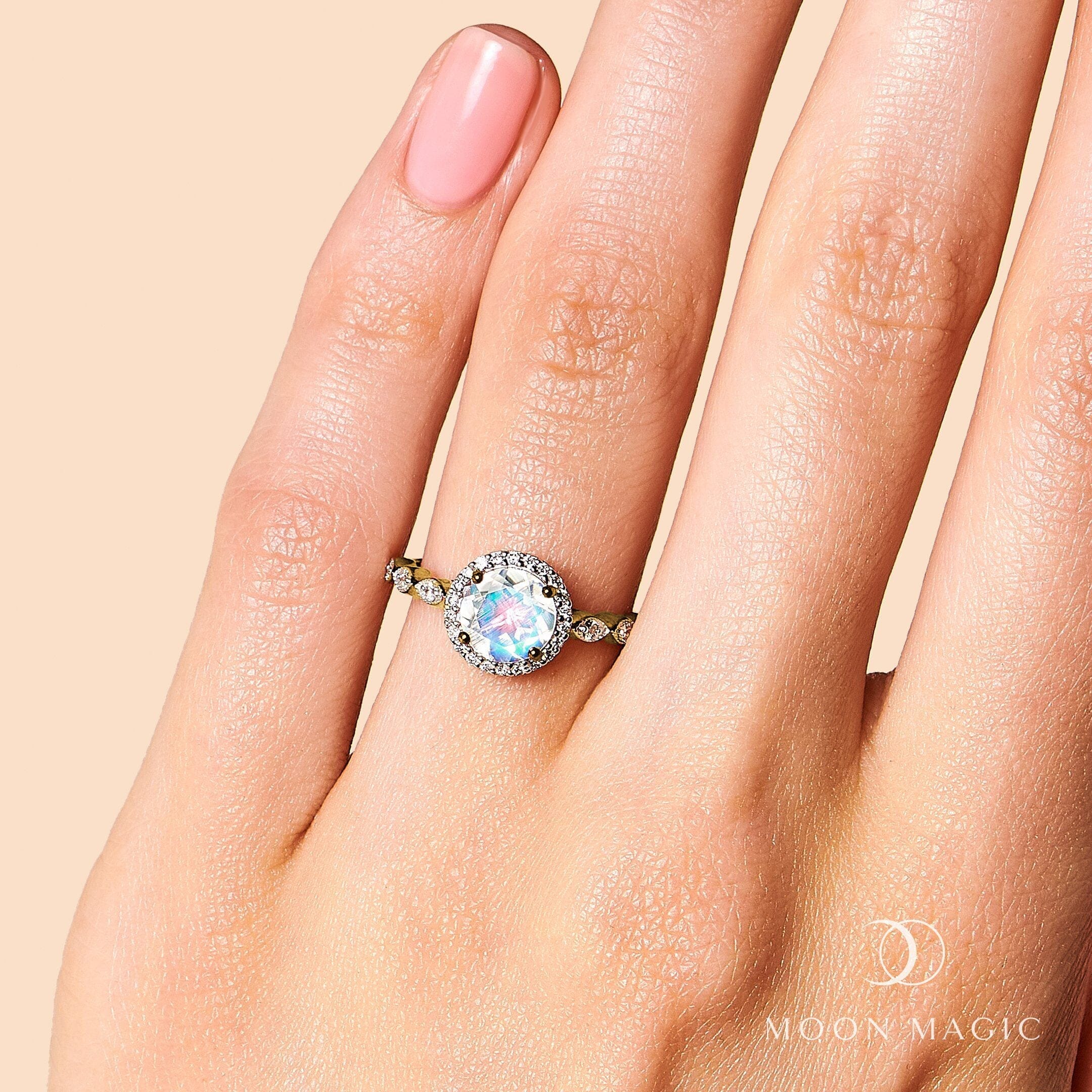 Moonstone Lab Diamond Ring - Soulmate、mySite、hinf8tx79