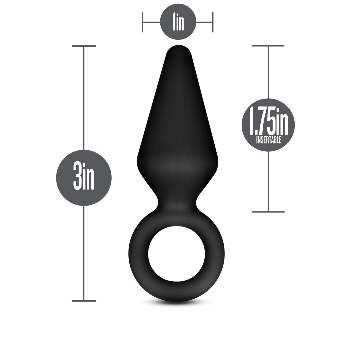 Anal Adventures Platinum By Blush® | Loop Black 3-Inch Anal Plug、mySite、bottomscart