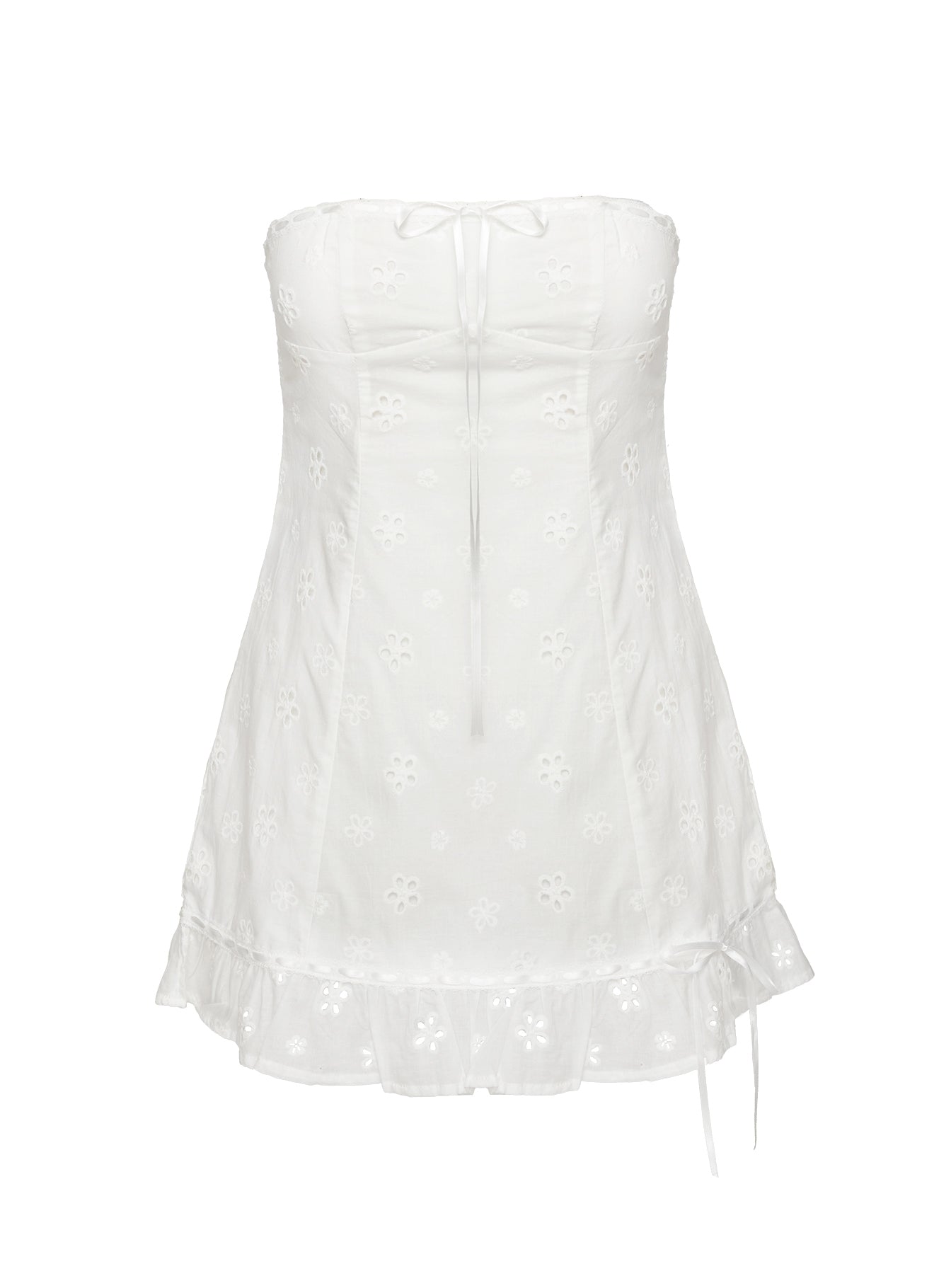 Molloy Strapless Mini Dress White、mySite、solidvoid
