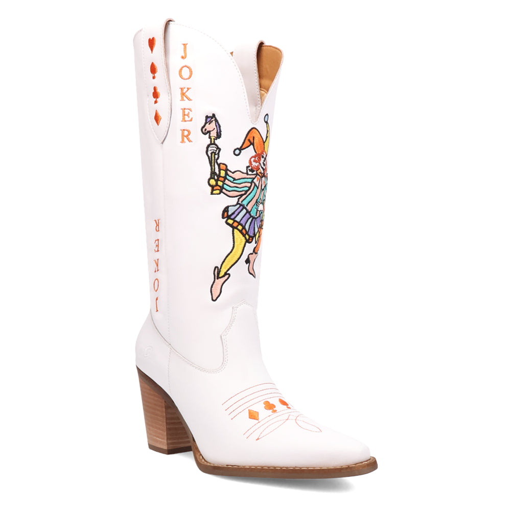 Joker Graphic Embroidered Snip Toe Pull On Cowboy Boots、mySite、gtrtttuynbv