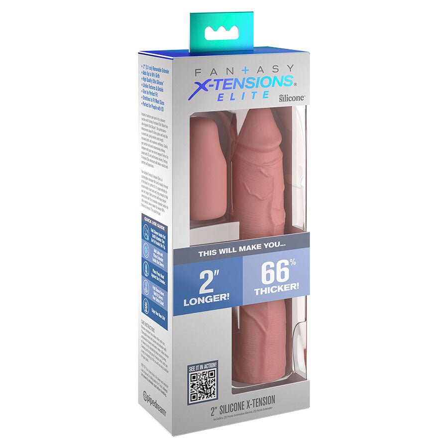 8 Inch Realistic X-Tension Silicone Penis Sleeve、mySite、bottomscart