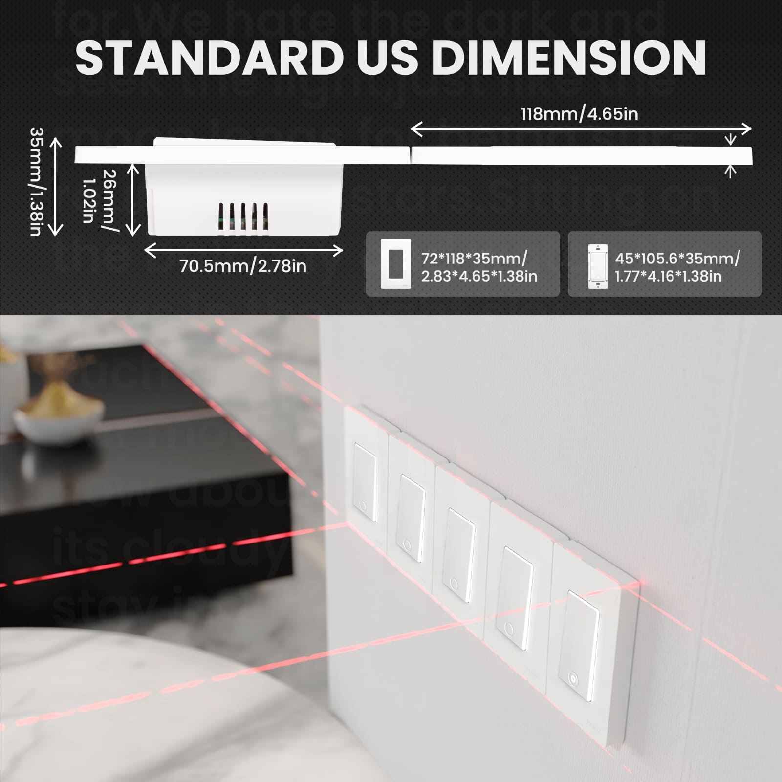 MOES Star Ring 2nd Generation Smart Single Pole 3 Way WIFI Switch 1/2/3/4 Gang、mySite、fannypackpong