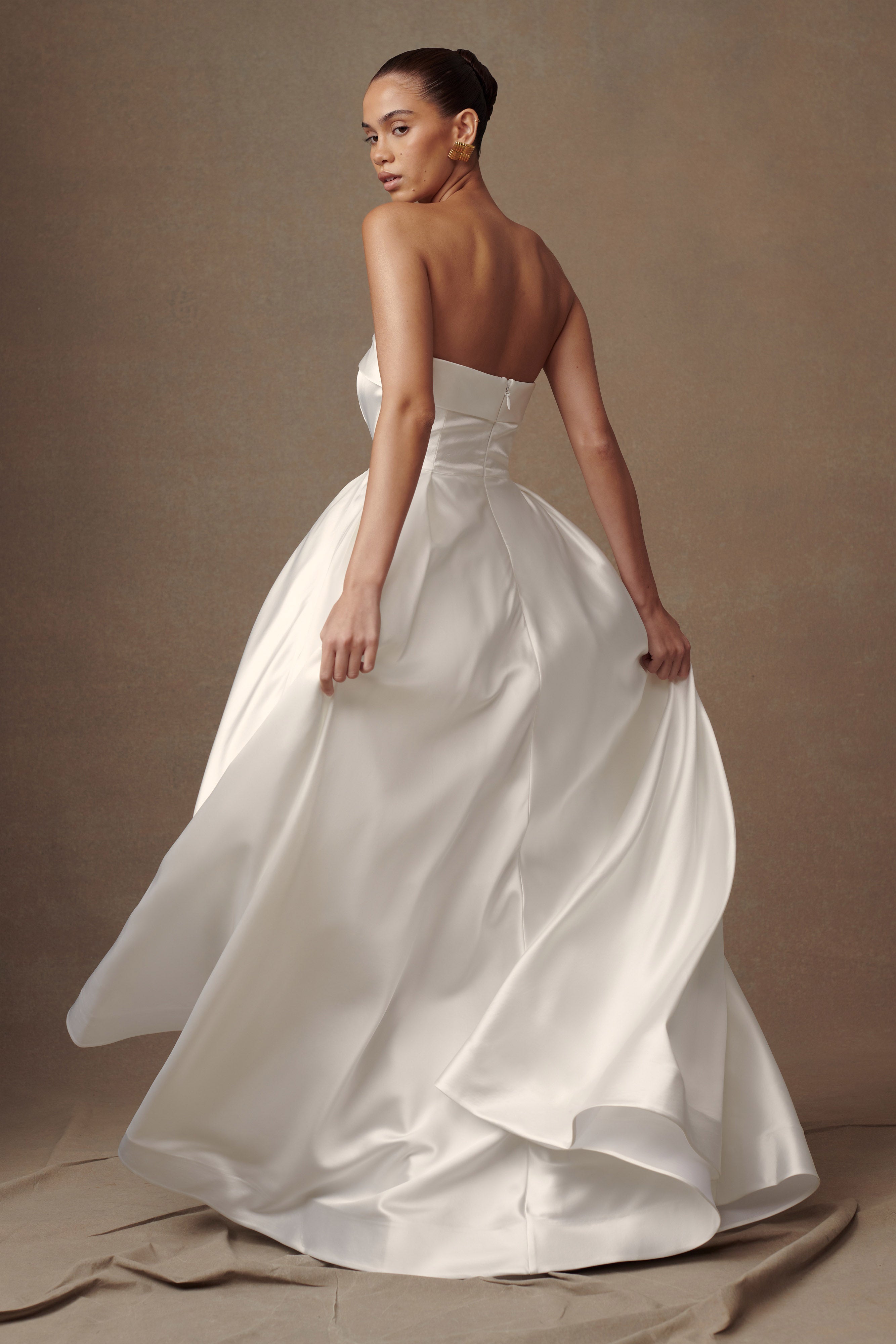 Eileen Strapless Wedding Gown - White、mySite、solidvoid