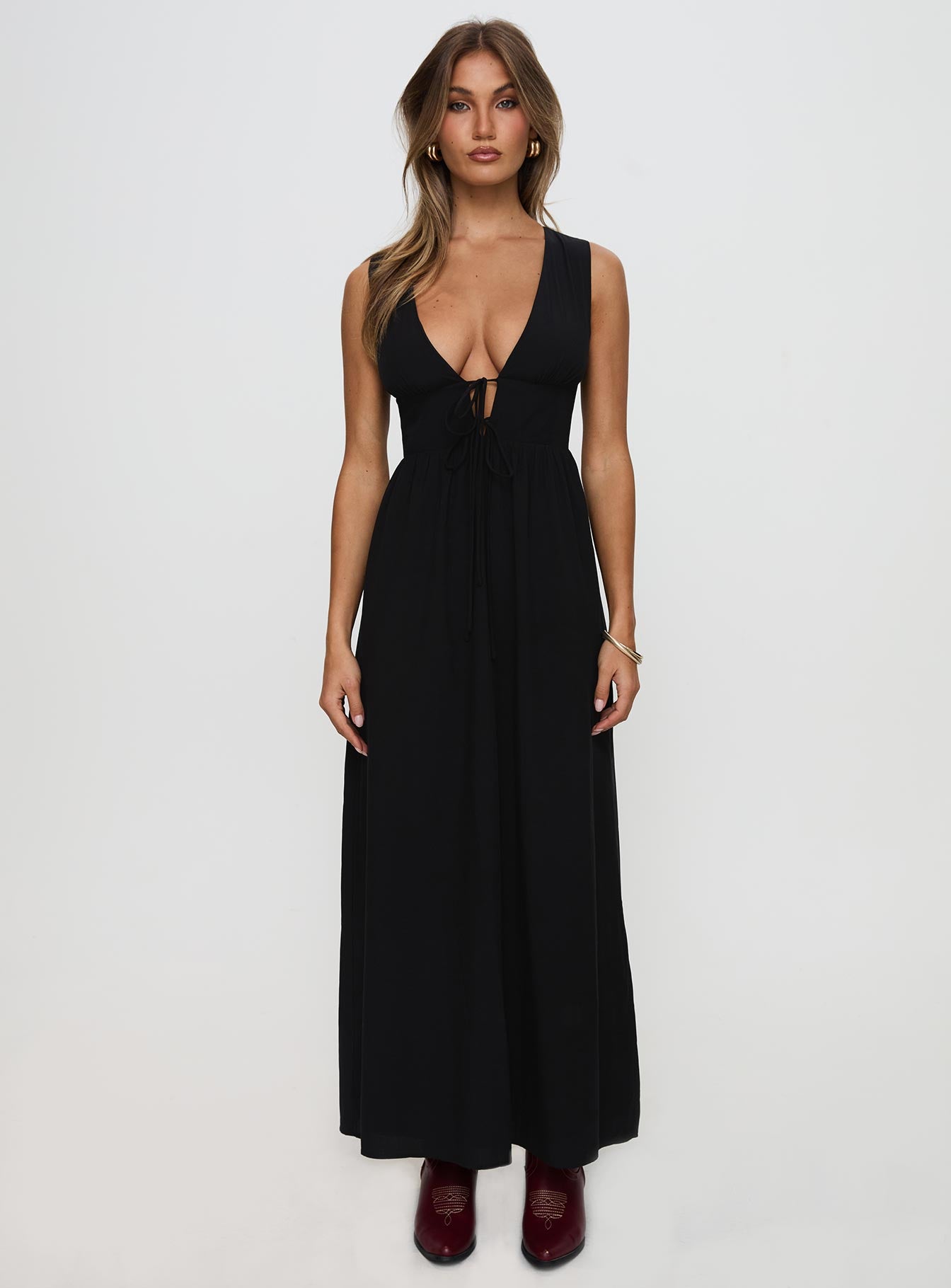 Pokey Maxi Dress Black、mySite、solidvoid
