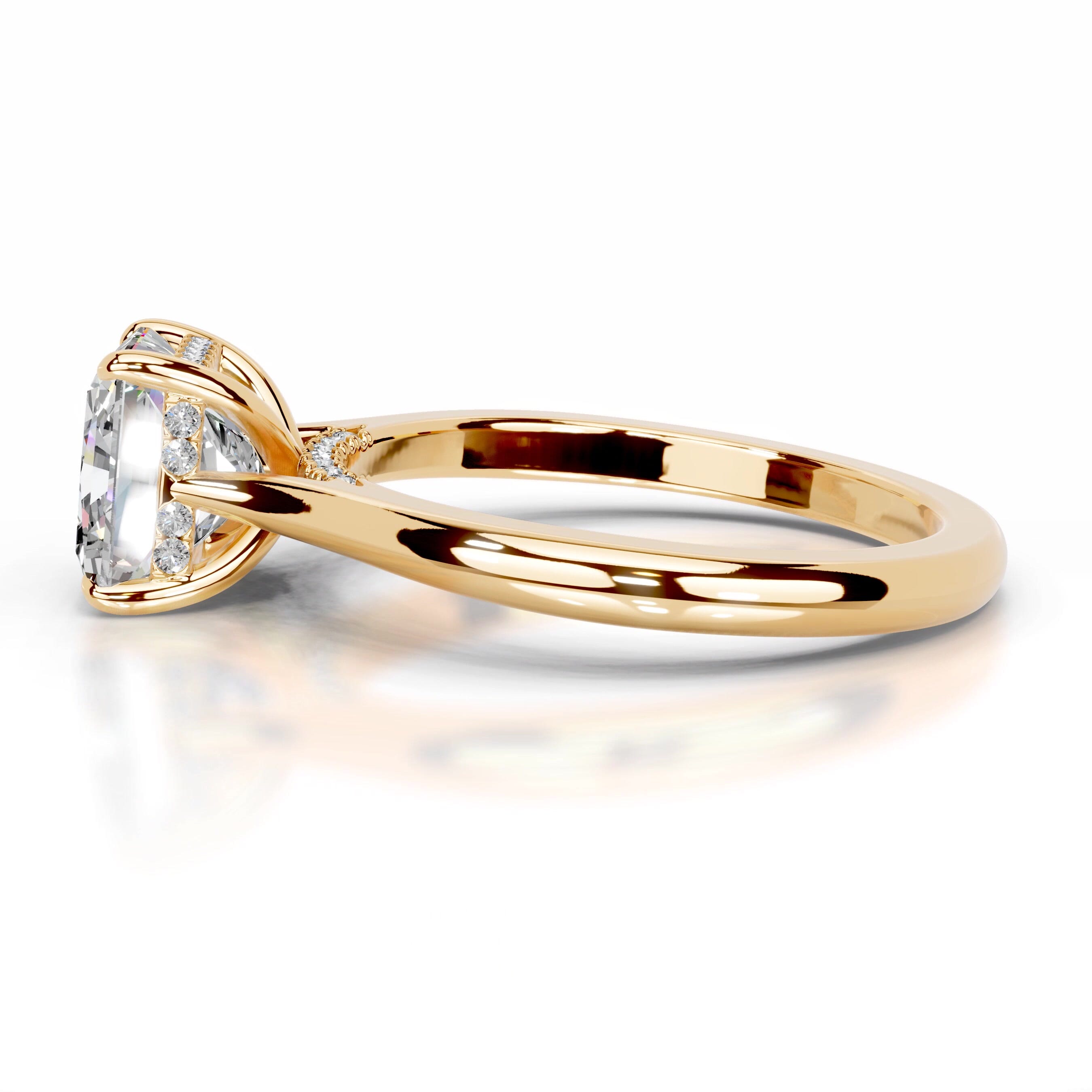 Cardinia Moissanite & Diamond Ring - 18K Yellow Gold、mySite、hinf8tx79