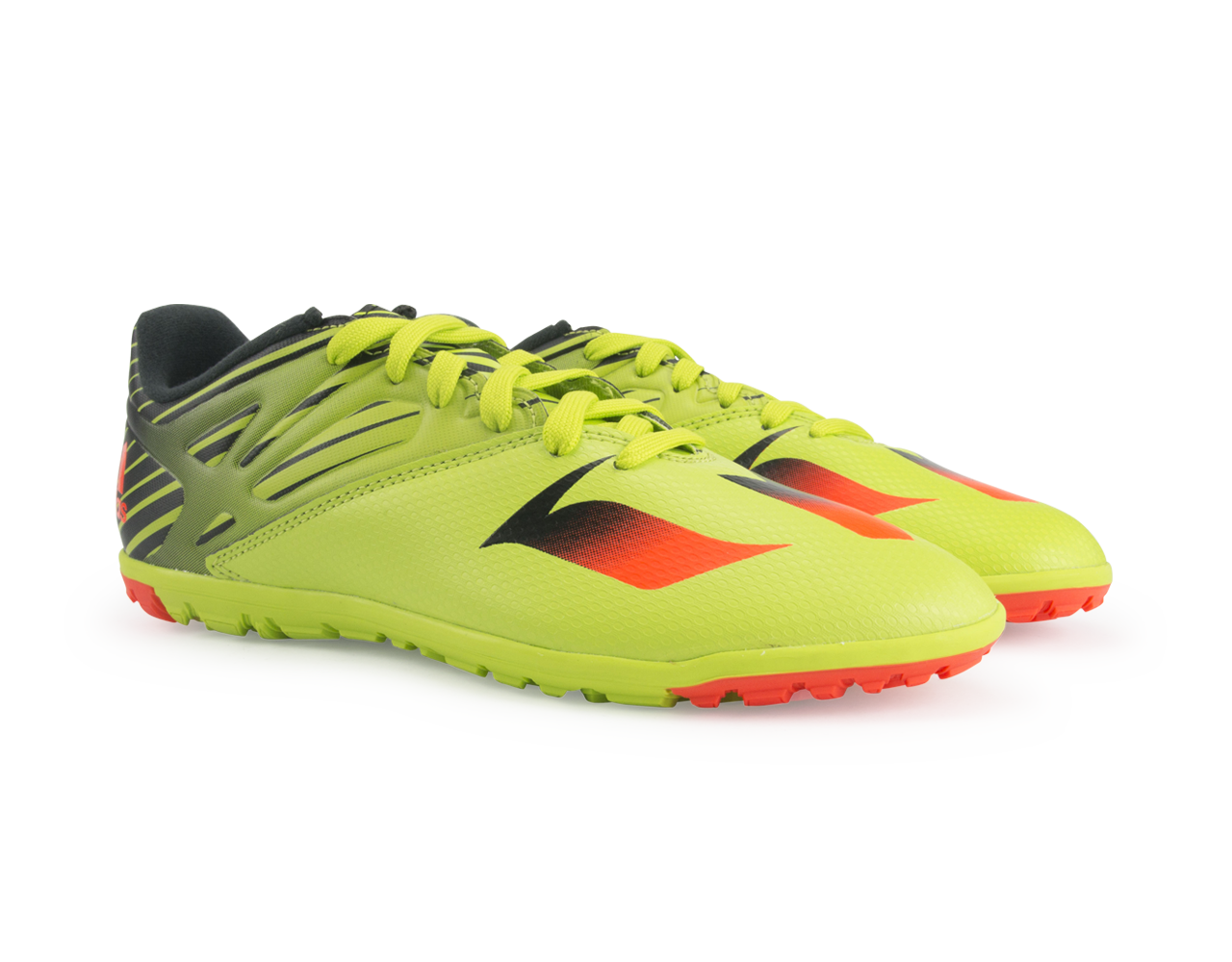 adidas Kids Messi 15.3 Turf Soccer Shoes Semi Solar Slime/Solar Red/Black、mySite、noshort