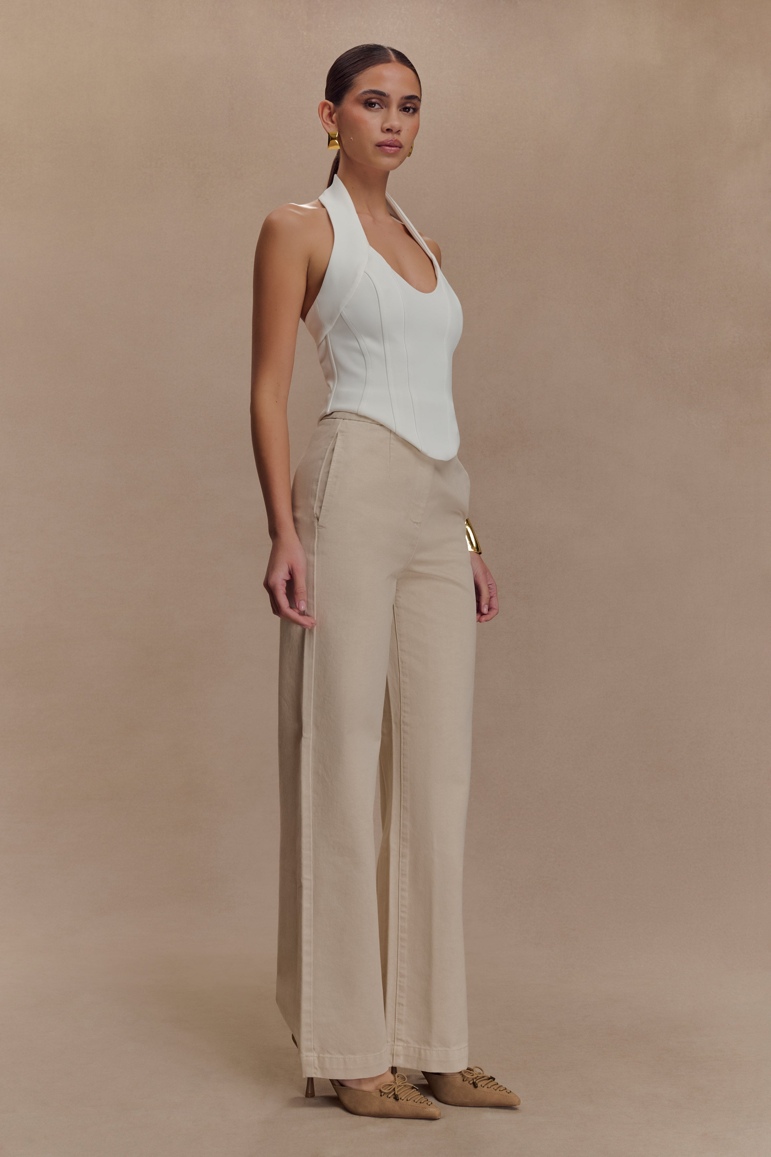 Rayne Wide Leg Denim Jeans - Stone Wash、mySite、solidvoid