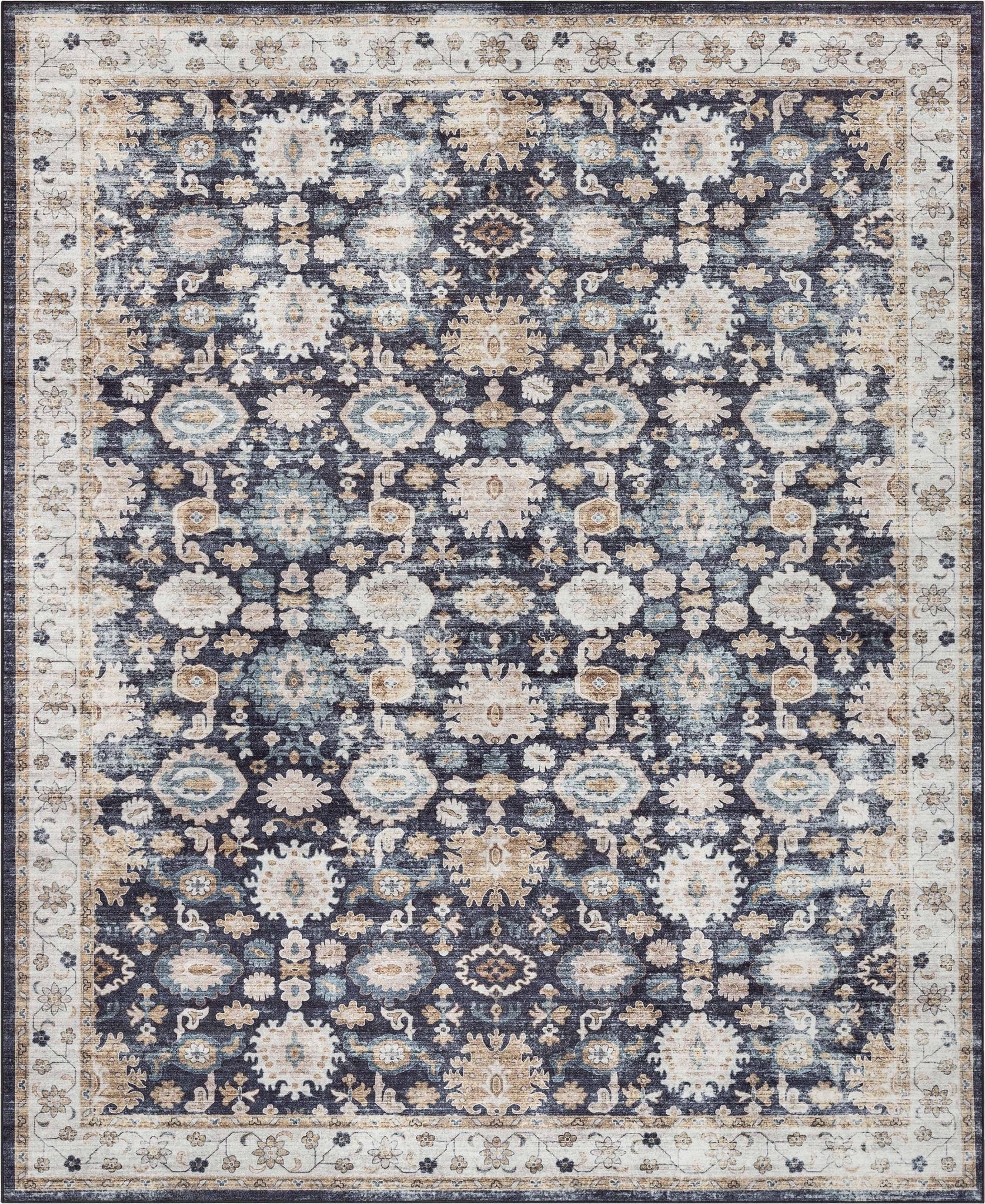 Elle Basics Gala Oriental Easy-Clean Washable Rug by Well Woven - Durable, Non-Slip, Low-Profile Design for Home Comfort、mySite、gigharbornorthrealestate