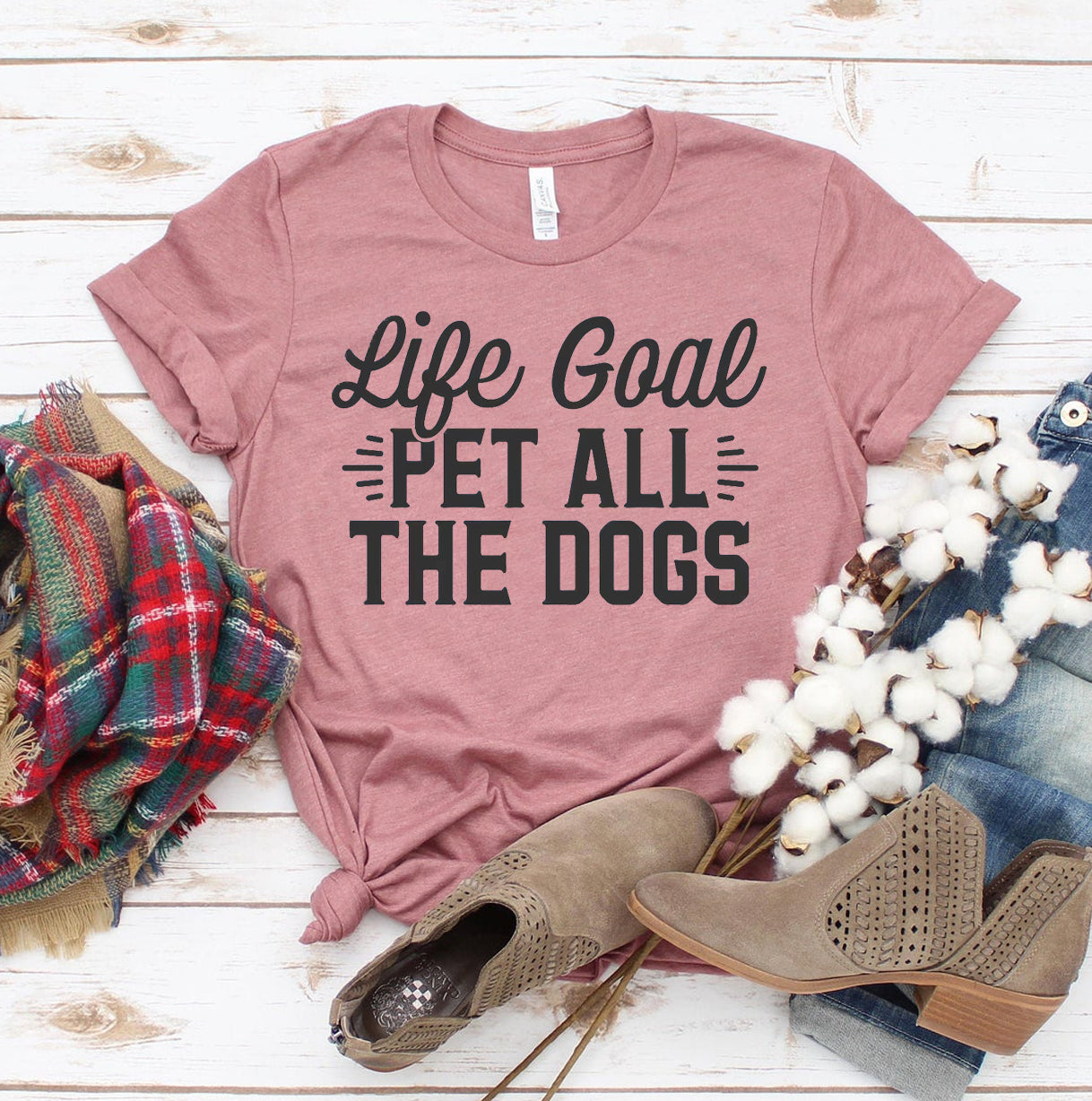 Life Goal Pet All The Dogs T-Shirt、mySite、camillekostekn