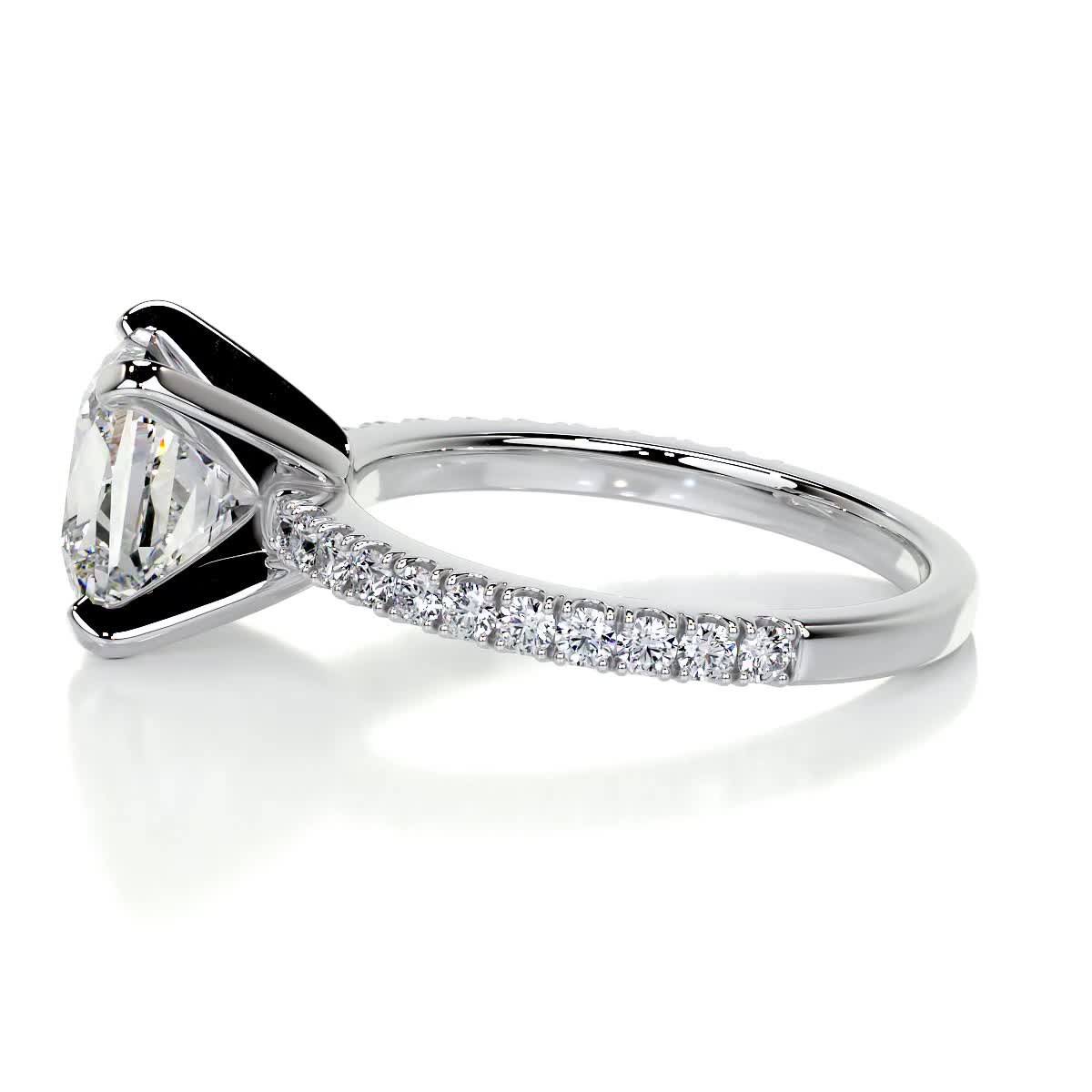 Stephanie Moissanite & Diamond Ring -14K White Gold、mySite、hinf8tx79