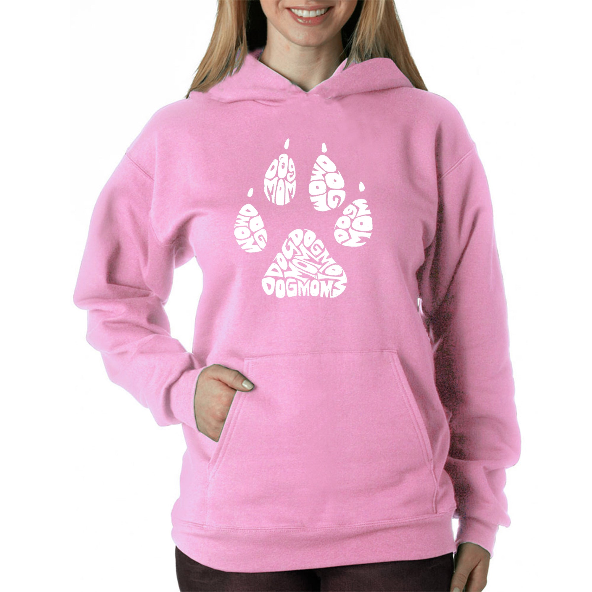 Dog Mom - Women's Word Art Hooded Sweatshirt、mySite、camillekostekn