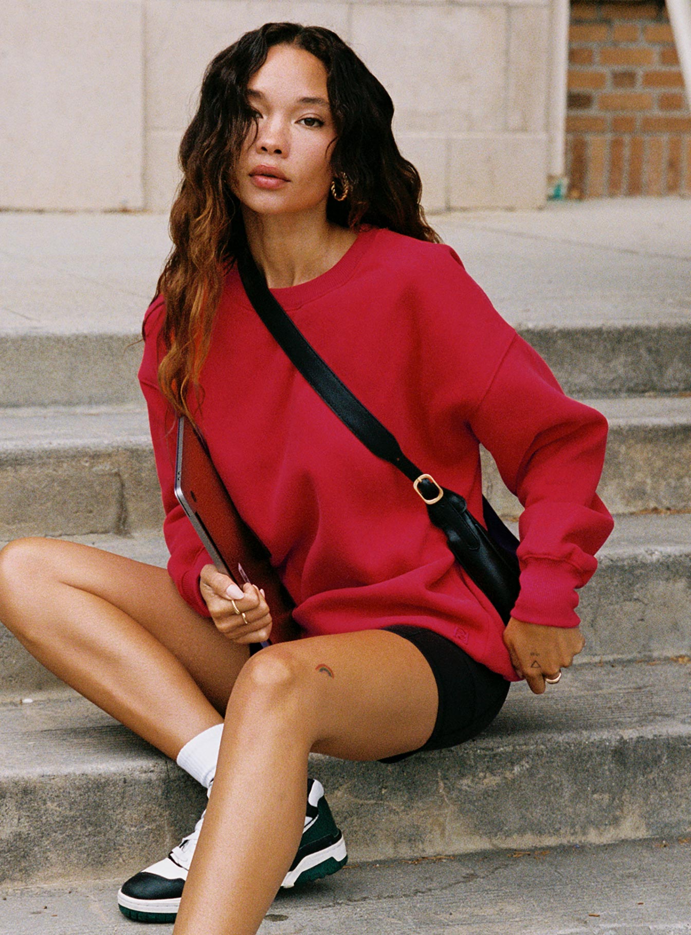 Dream Fleece Classic Crewneck Sweatshirt Red、mySite、solidvoid