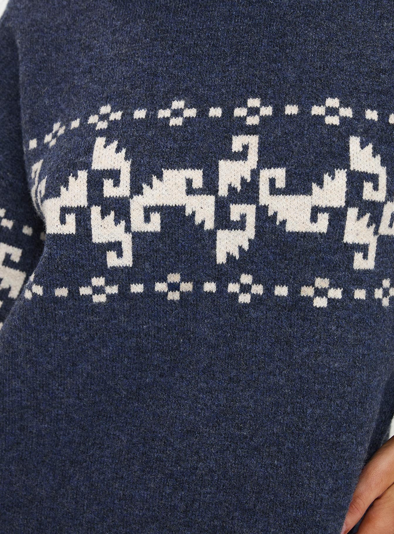 Alpine Sweater Navy / Cream、mySite、solidvoid