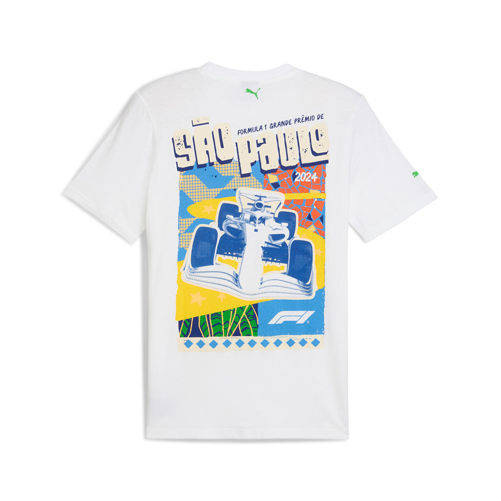 F1 Brazil Graphic Crew Neck Short Sleeve T-Shirt、mySite、gtrtttuynbv