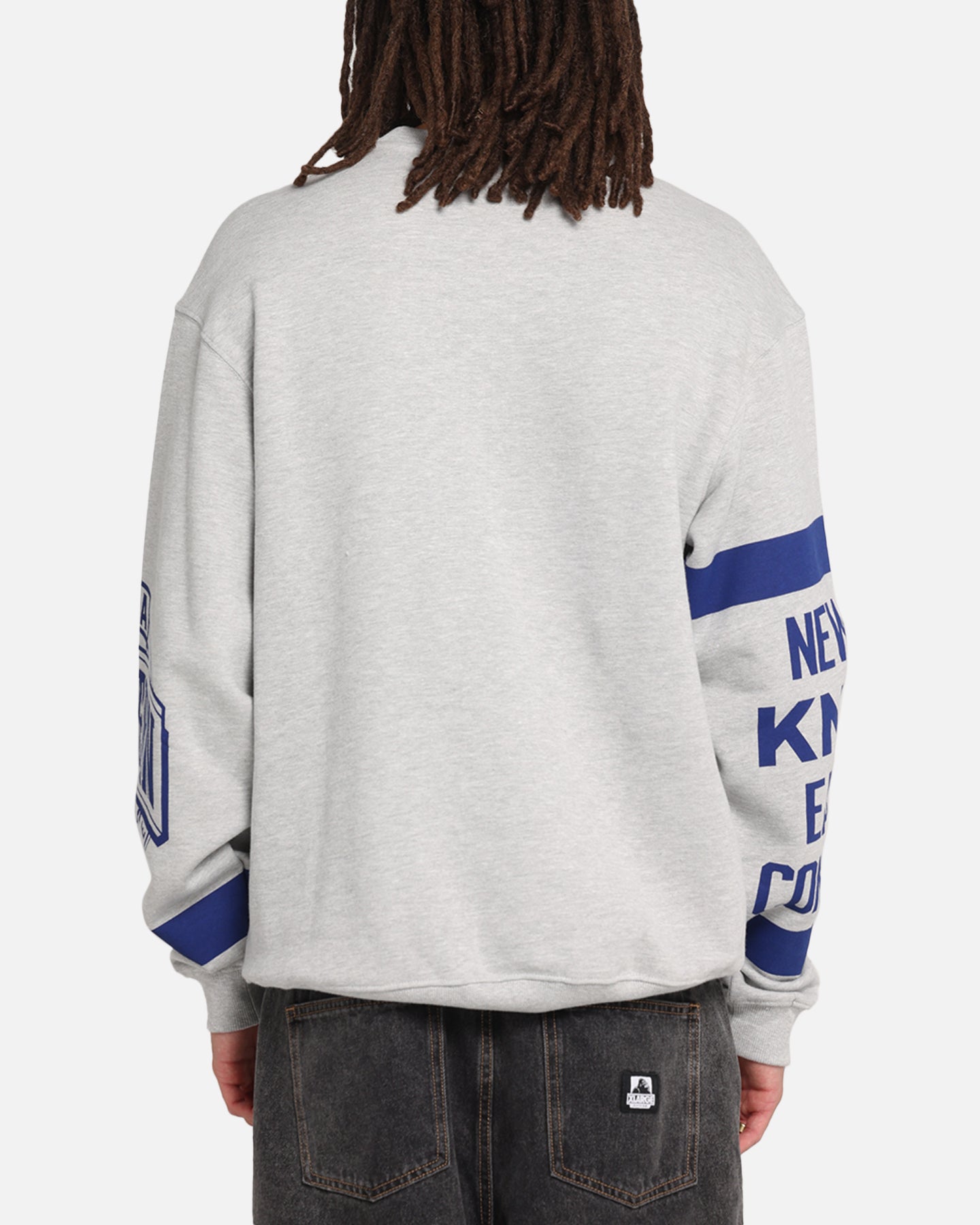 Mitchell & Ness New York Knicks Letterform Crewneck Grey Marle/Official Team Color、mySite、zt4zffjzw