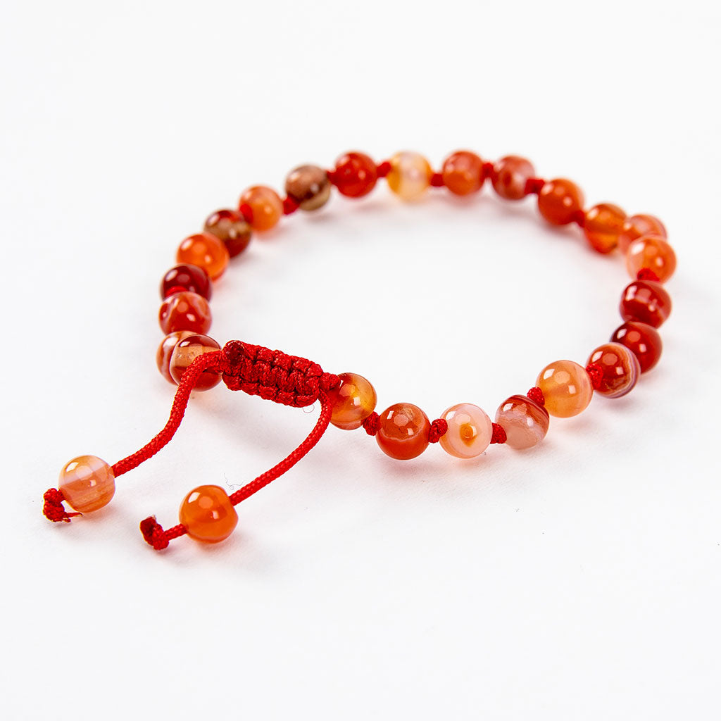 Adjustable Beaded Fire Agate Bracelet、mySite、topwebapps