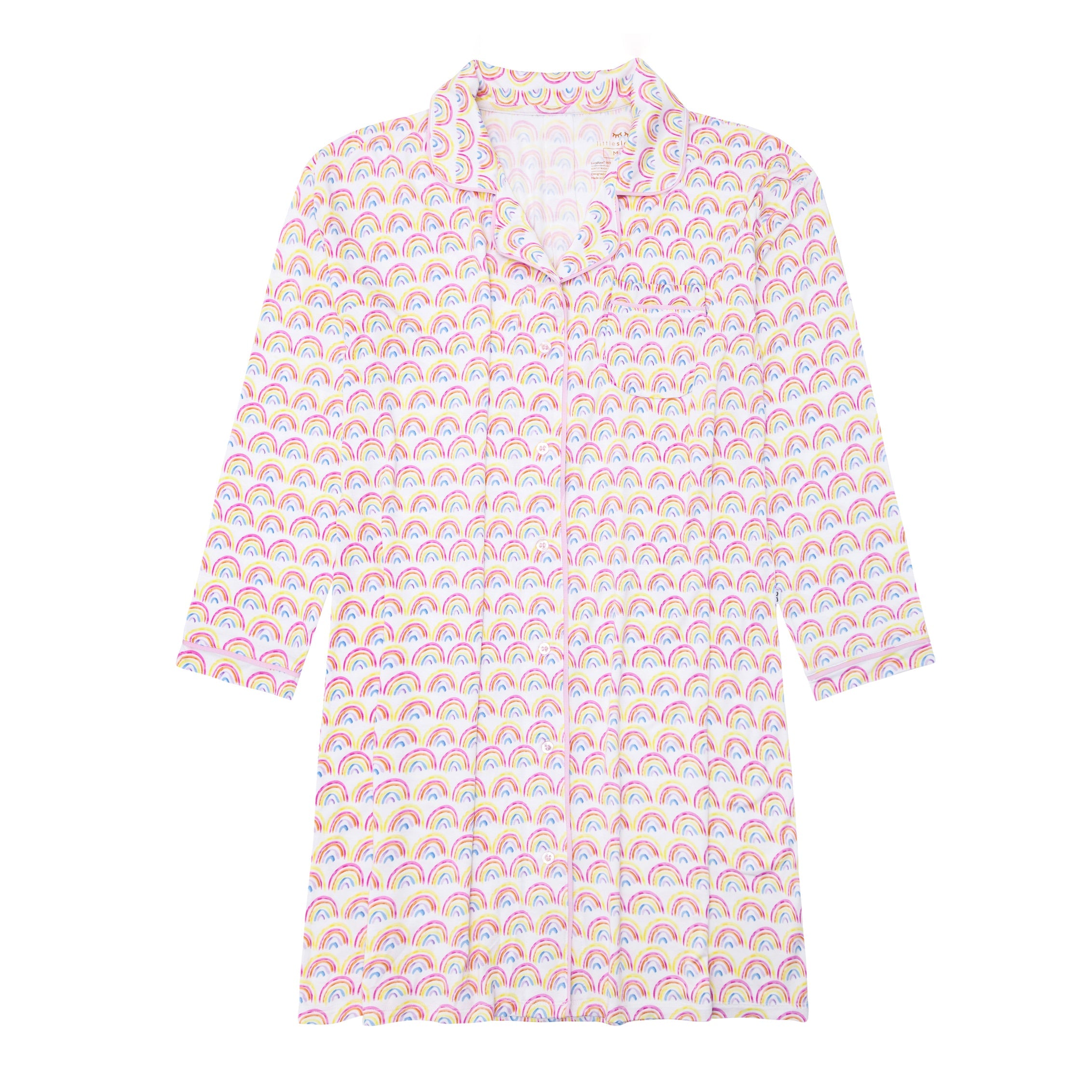  Pastel Rainbows Women's Long Sleeve Sleep Shirt、mySite、layawaytickets