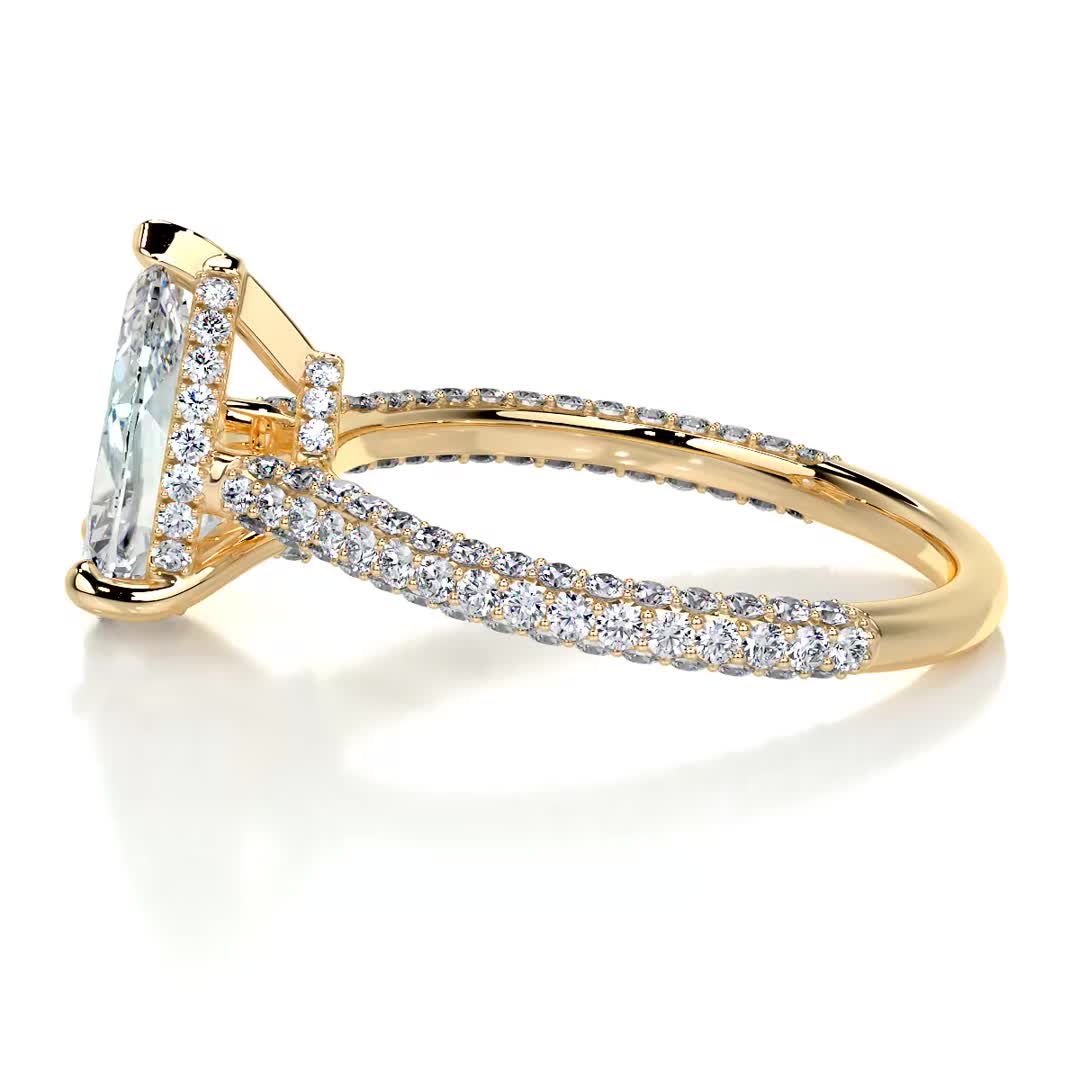 Nakia Lab Grown Diamond Ring -18K Yellow Gold、mySite、hinf8tx79