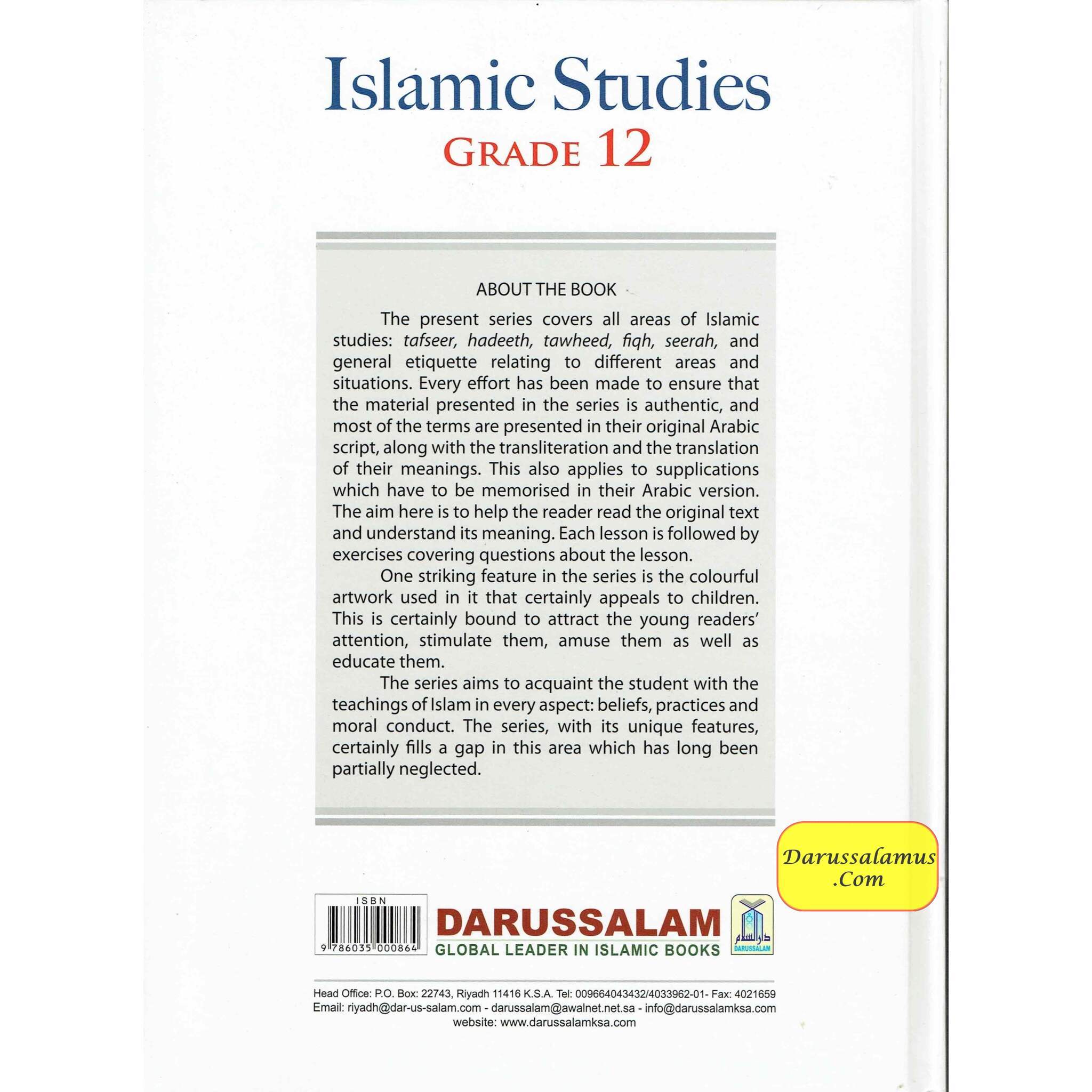 Islamic Studies Grade 12 By Maulvi Abdul Aziz Darussalam Publications、mySite、topwebapps