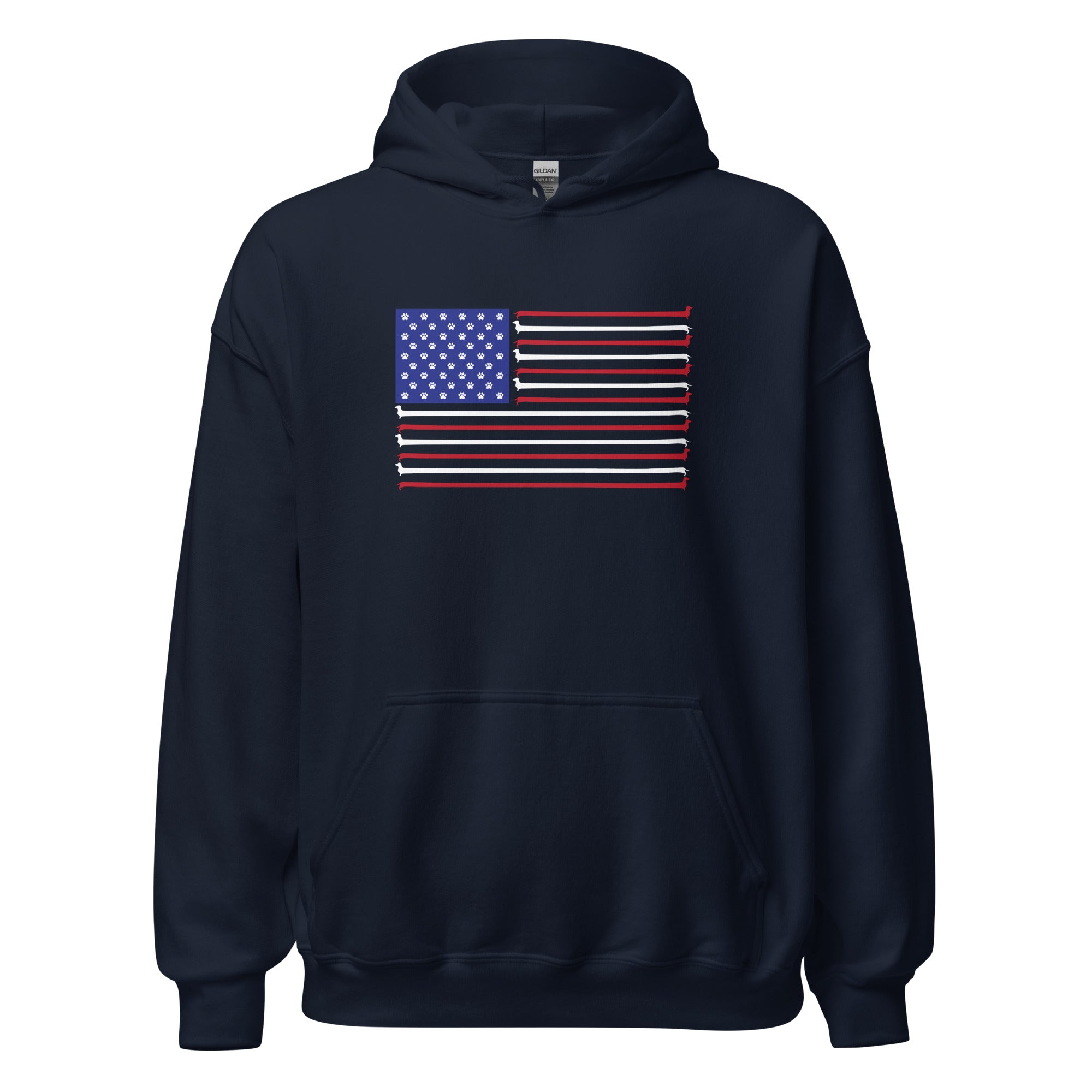 Dachshund Stars and Stripes Hoodie、mySite、camillekostekn