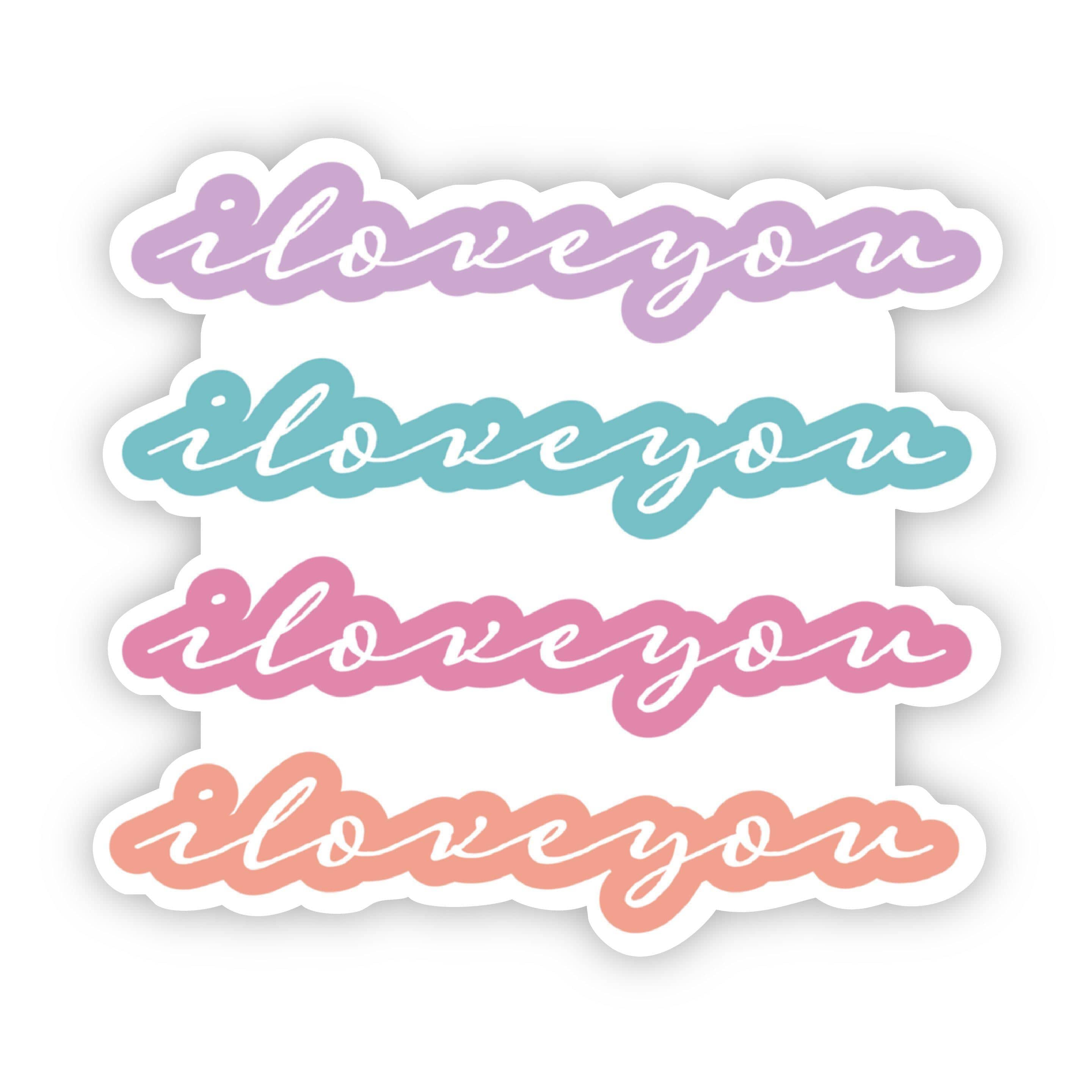  I Love You Cursive Sticker、mySite、elrpsem3k