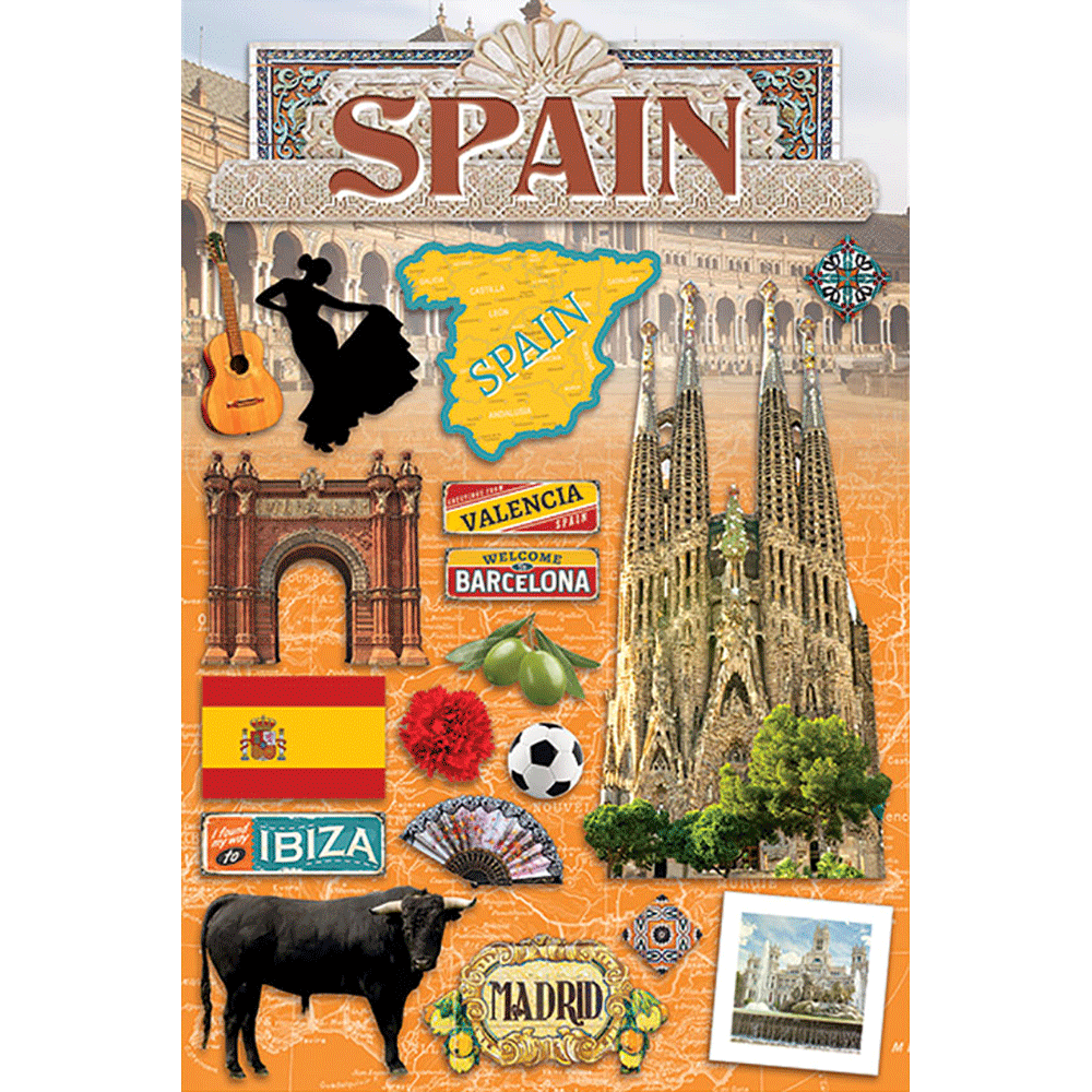  Spain Dimensional Stickers、mySite、ghnorth