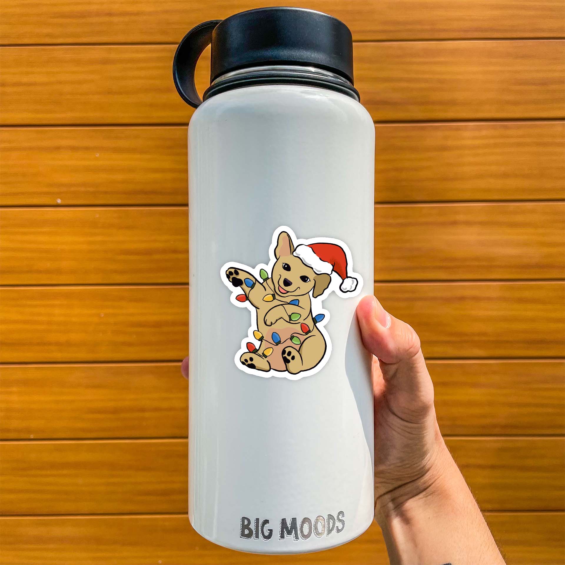  Dog & Lights Winter Sticker、mySite、ghnorth