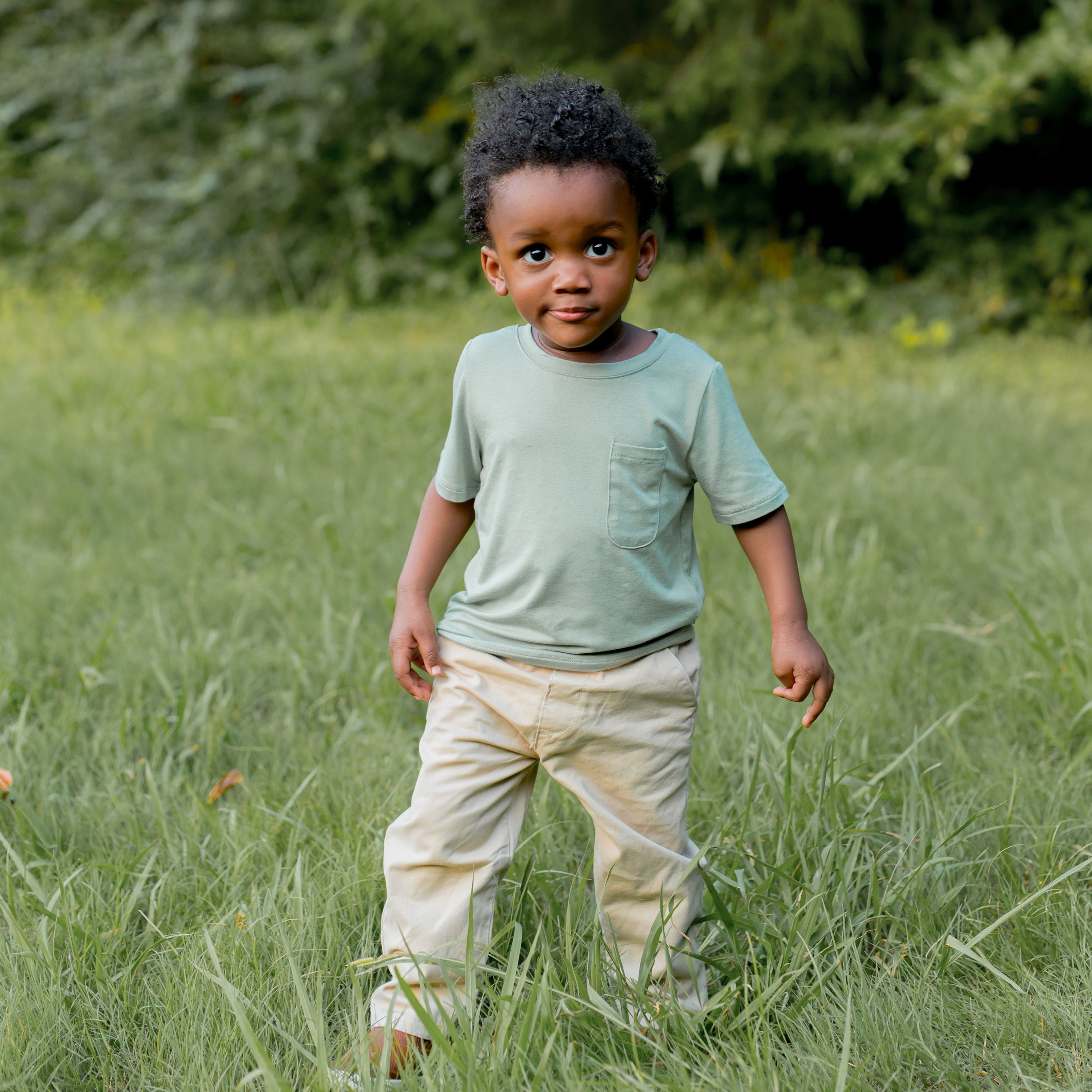  Toddler Crew Neck Tee in Thyme、mySite、layawaytickets