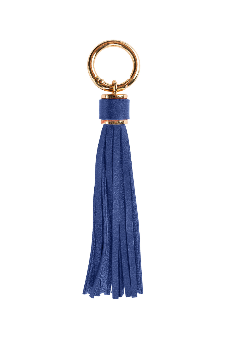 XL Leather Tassel Bag Charm - Navy、mySite、hinf8tx79