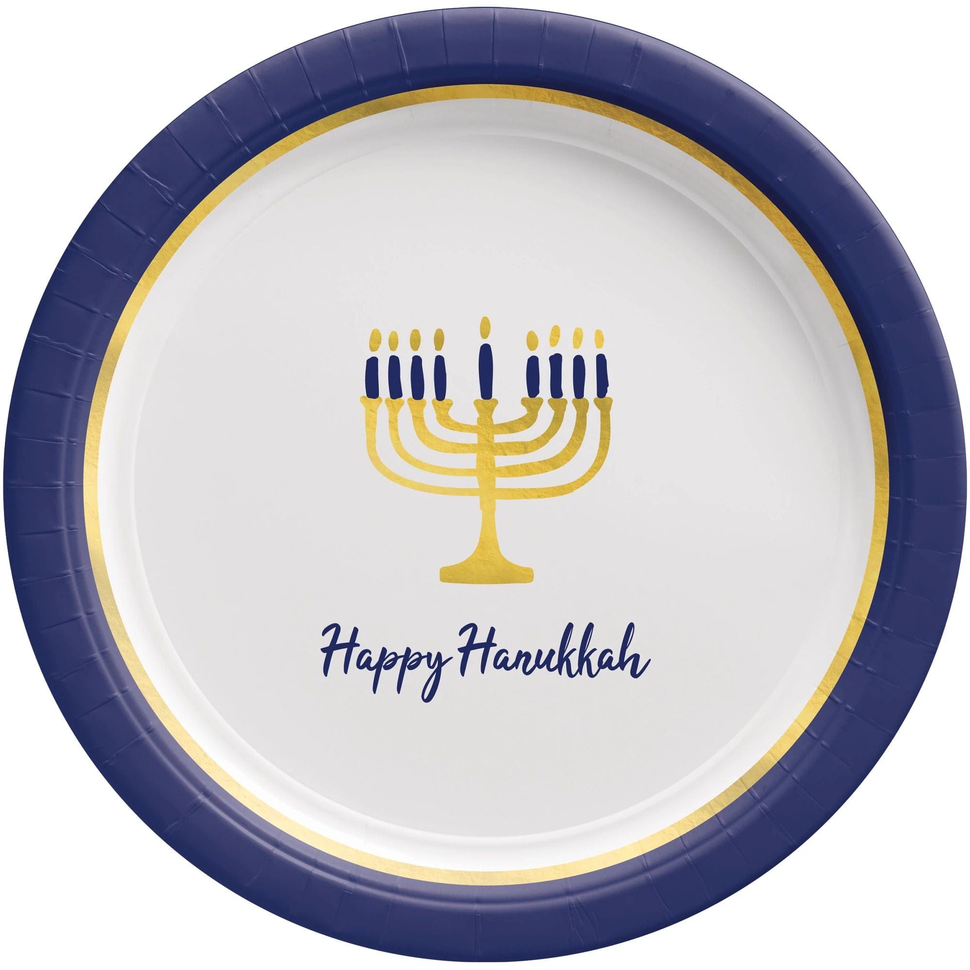 Happy Hanukkah Round Paper Plates - (Set of 20)、mySite、topwebapps