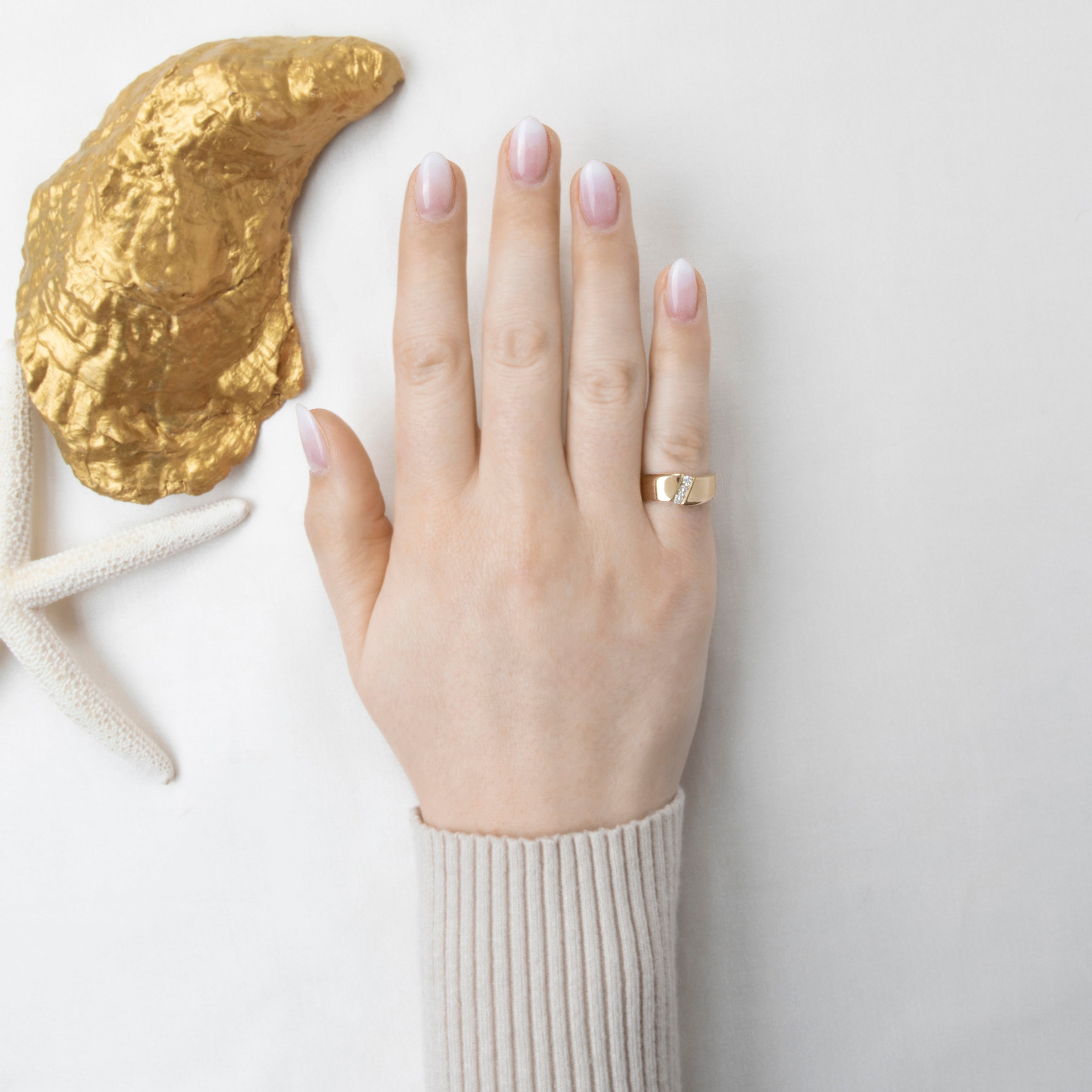 Vintage 14k Yellow Gold Diamond Trio Bypass Ring 6.00、mySite、hinf8tx79