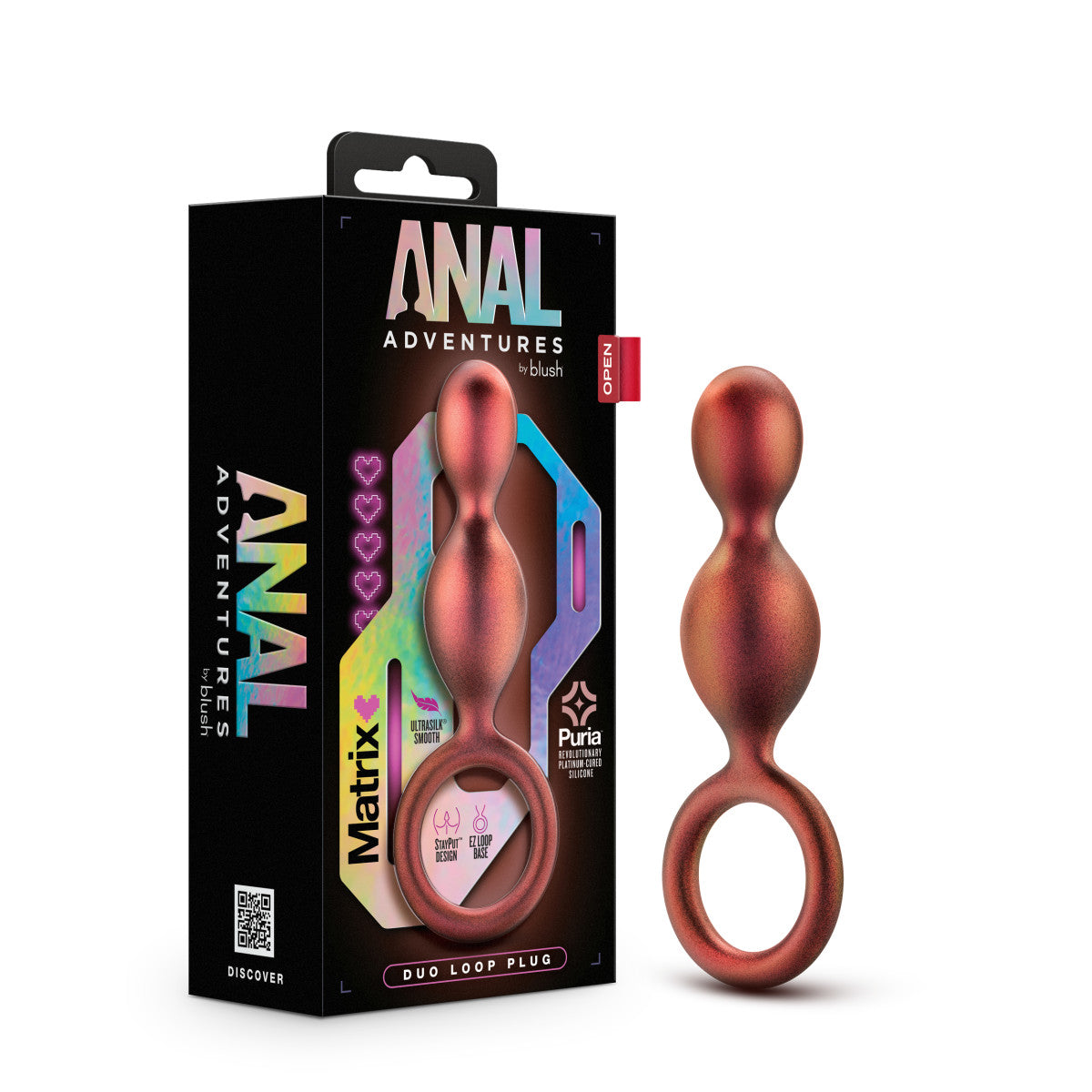 Anal Adventures Matrix By Blush® | Duo Loop Copper 5.25-Inch Anal Plug、mySite、bottomscart