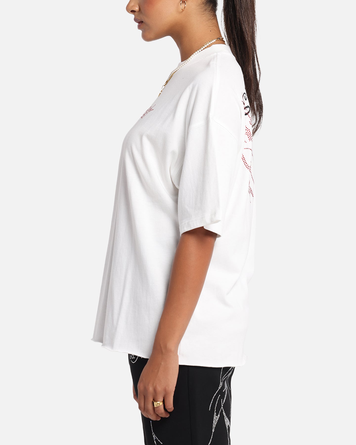 Ed Hardy Techno Rhinestone T-Shirt Off White、mySite、zt4zffjzw