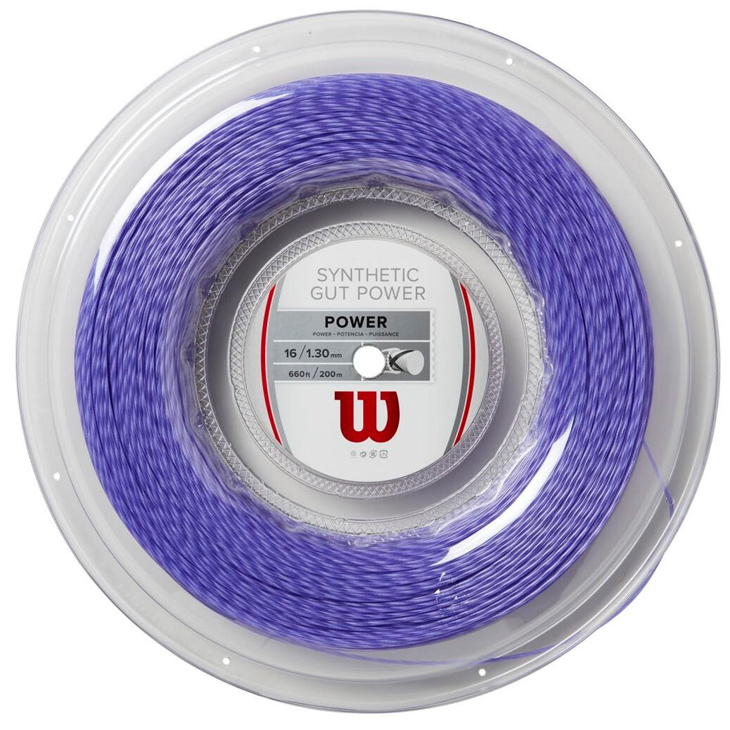 Wilson Synthetic Gut Power 16 Tennis String Reel (Purple)