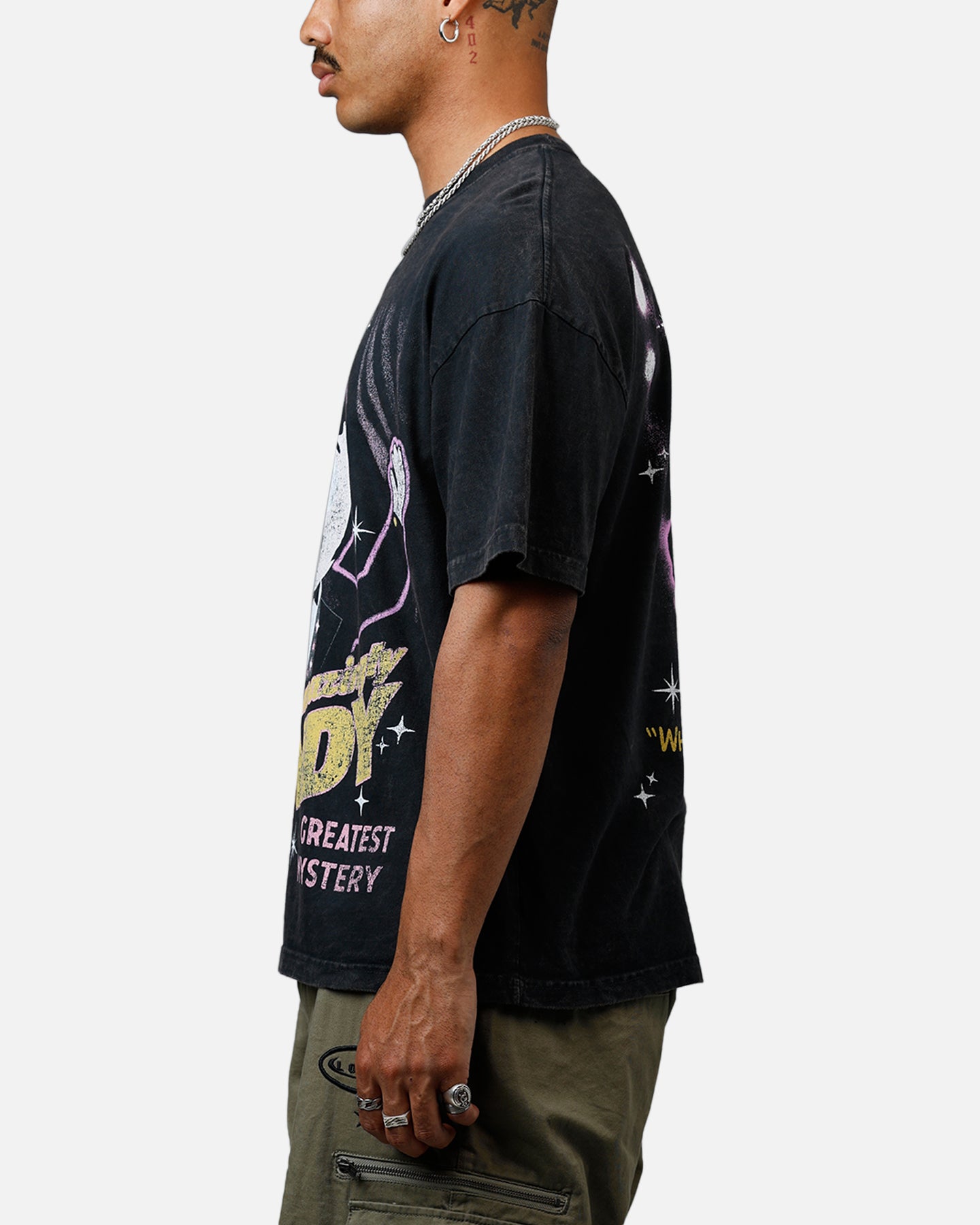 73 Studio The Amazing Randy Heavyweight T-Shirt Black Acidwash、mySite、zt4zffjzw