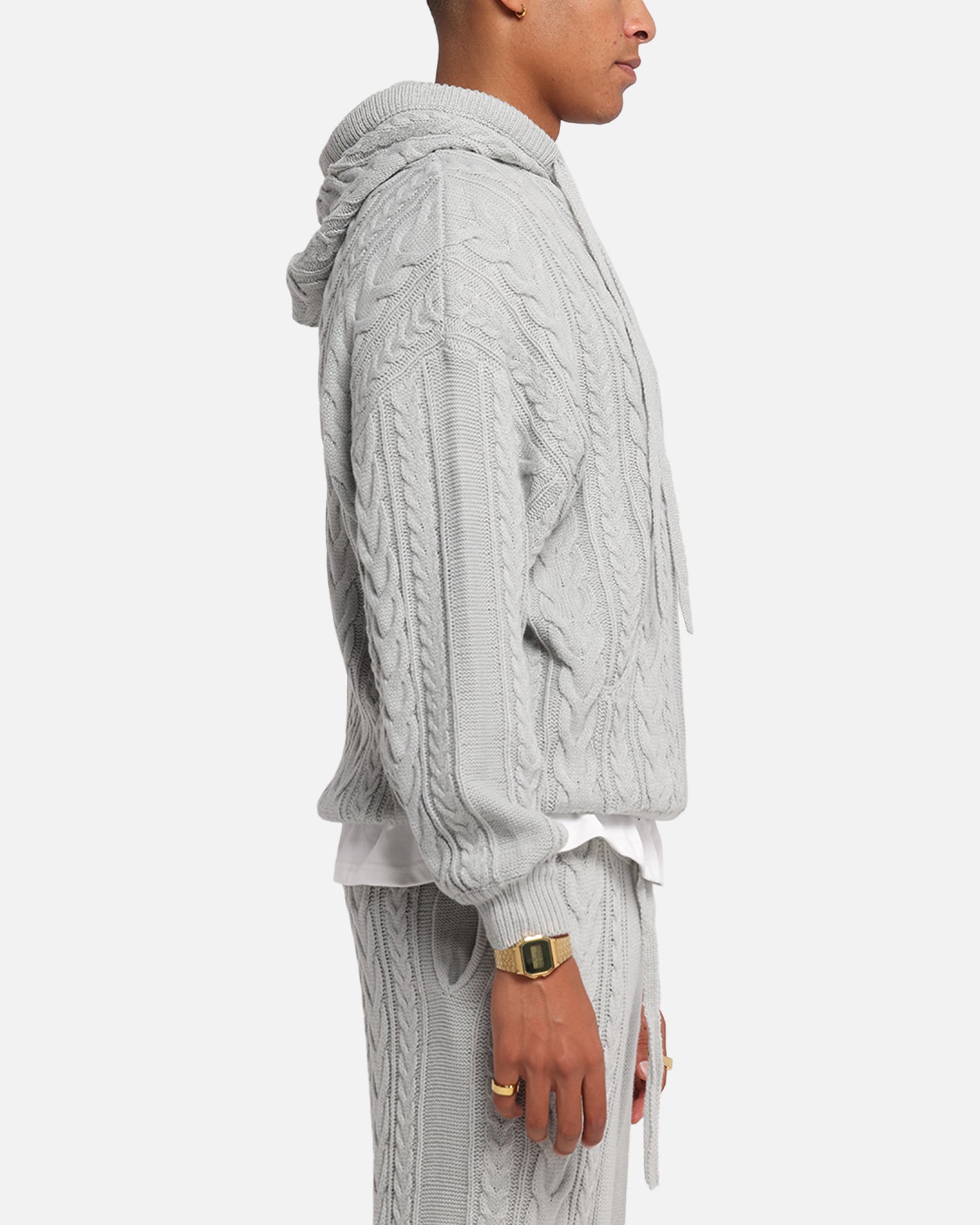 XXIII Lakes Knitted Hoodie Grey、mySite、zt4zffjzw