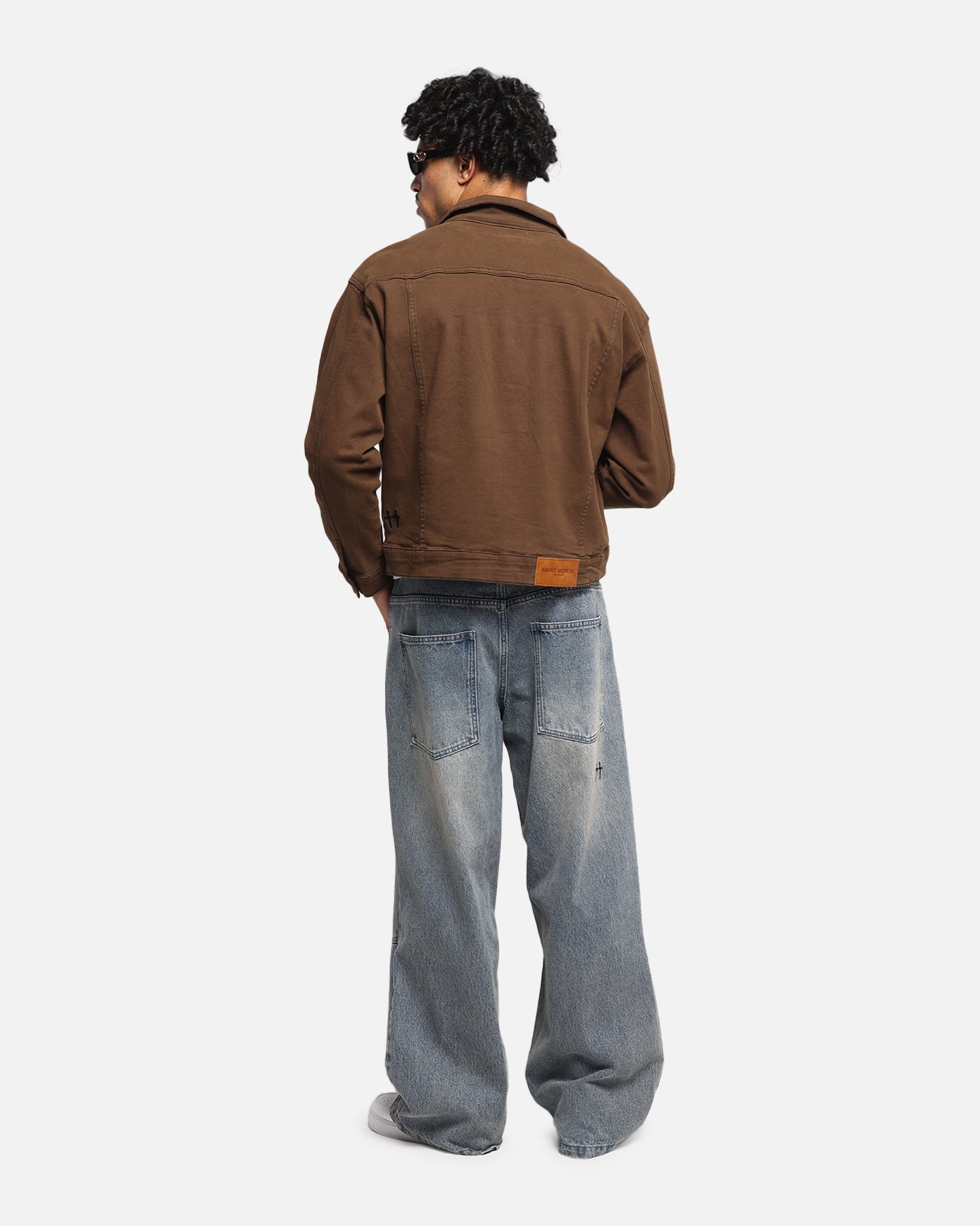 Saint Morta Trucker Denim Jacket Vintage Brown、mySite、zt4zffjzw