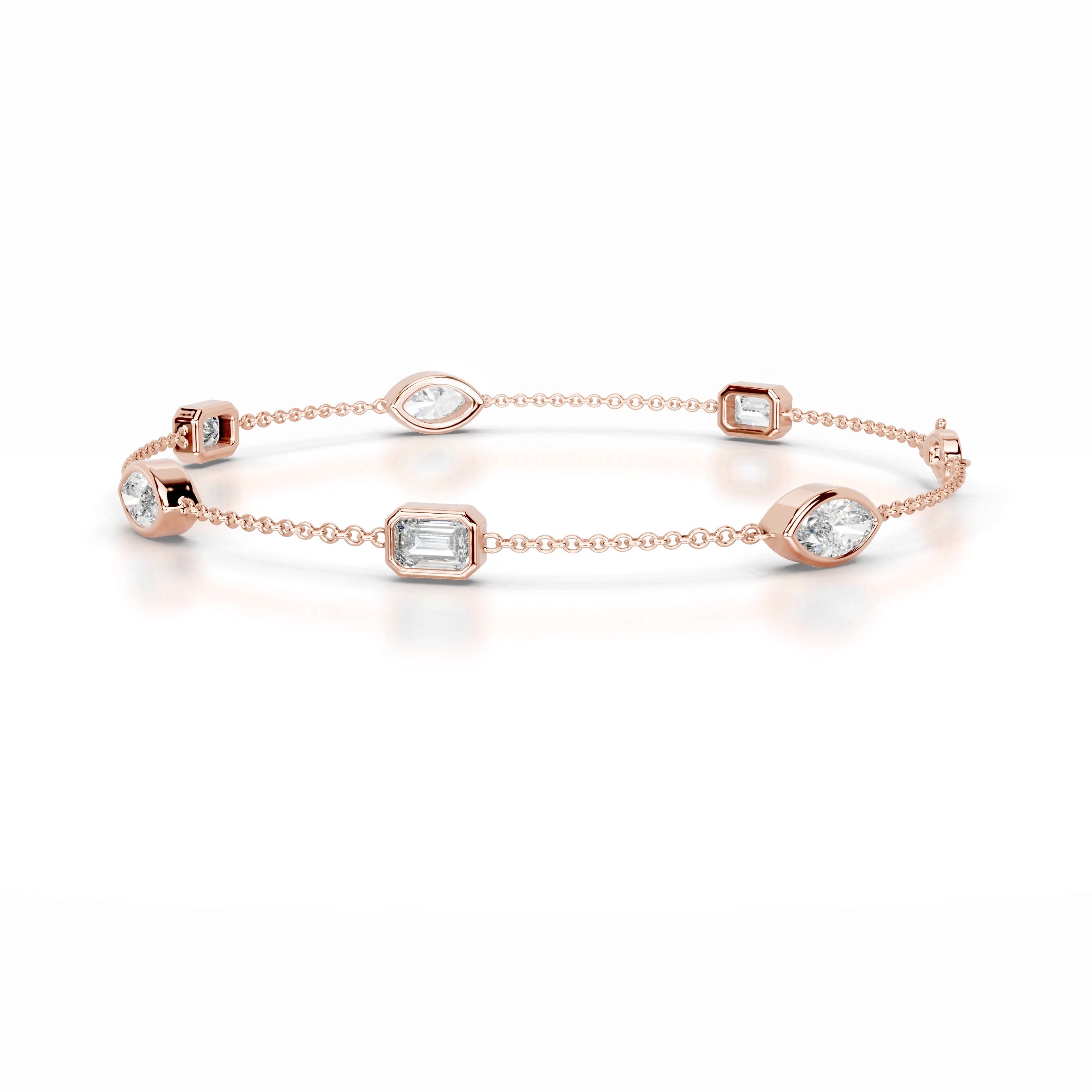 Heather Diamond Chain Bracelet - 14K Rose Gold、mySite、hinf8tx79