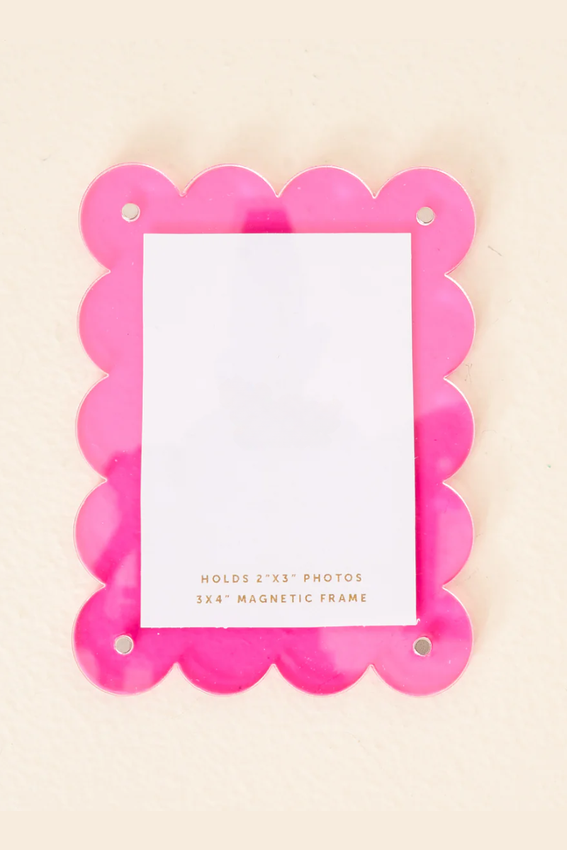 Hot Pink Mini Acrylic Frame Magnet、mySite、hinf8tx79