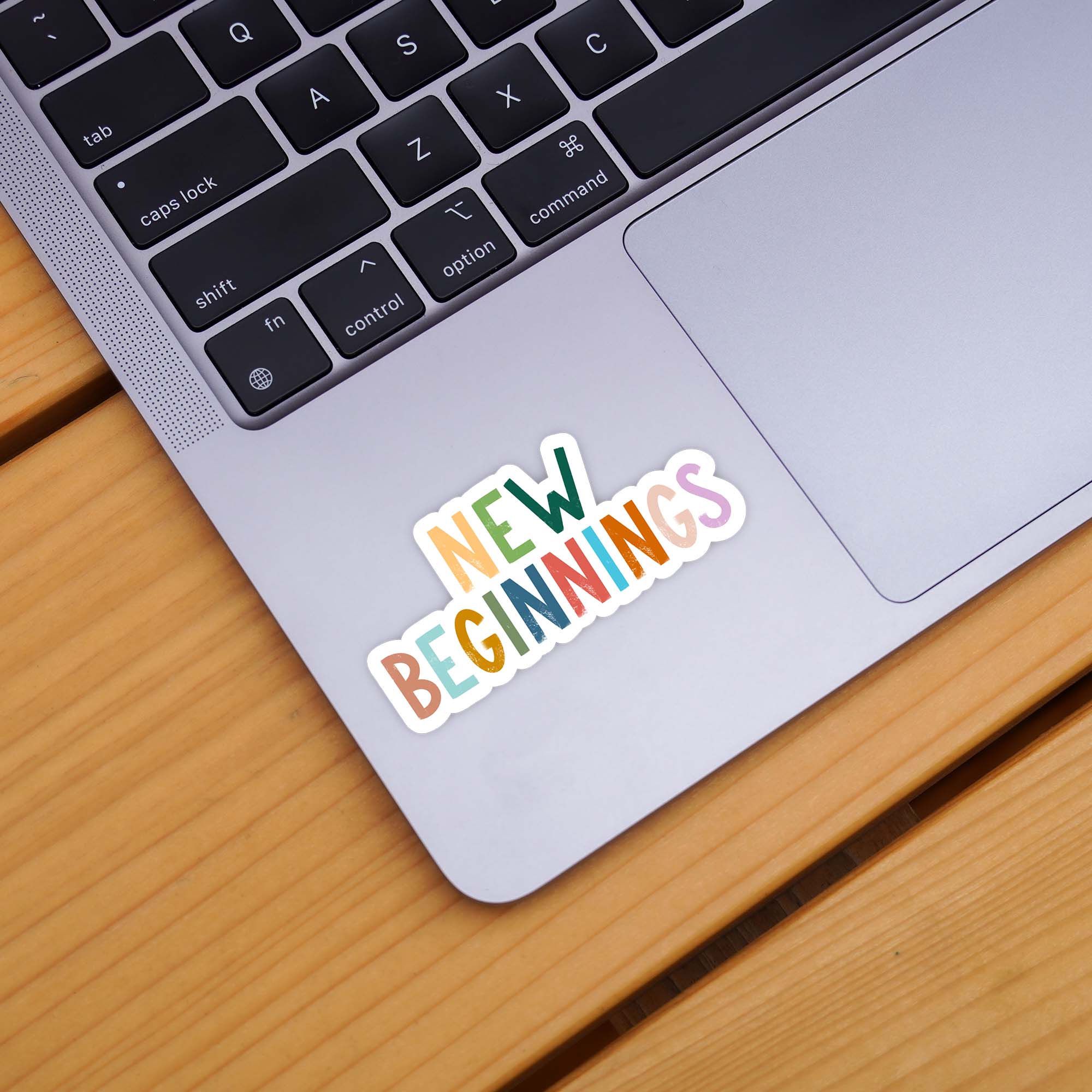  New Beginnings Positivity Lettering Sticker、mySite、ghnorth